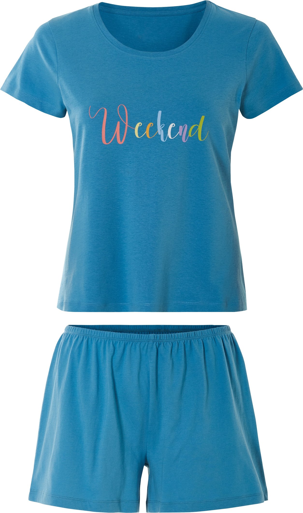 esmara® Damen Shorty Pyjama (Blau, XS (32/34))