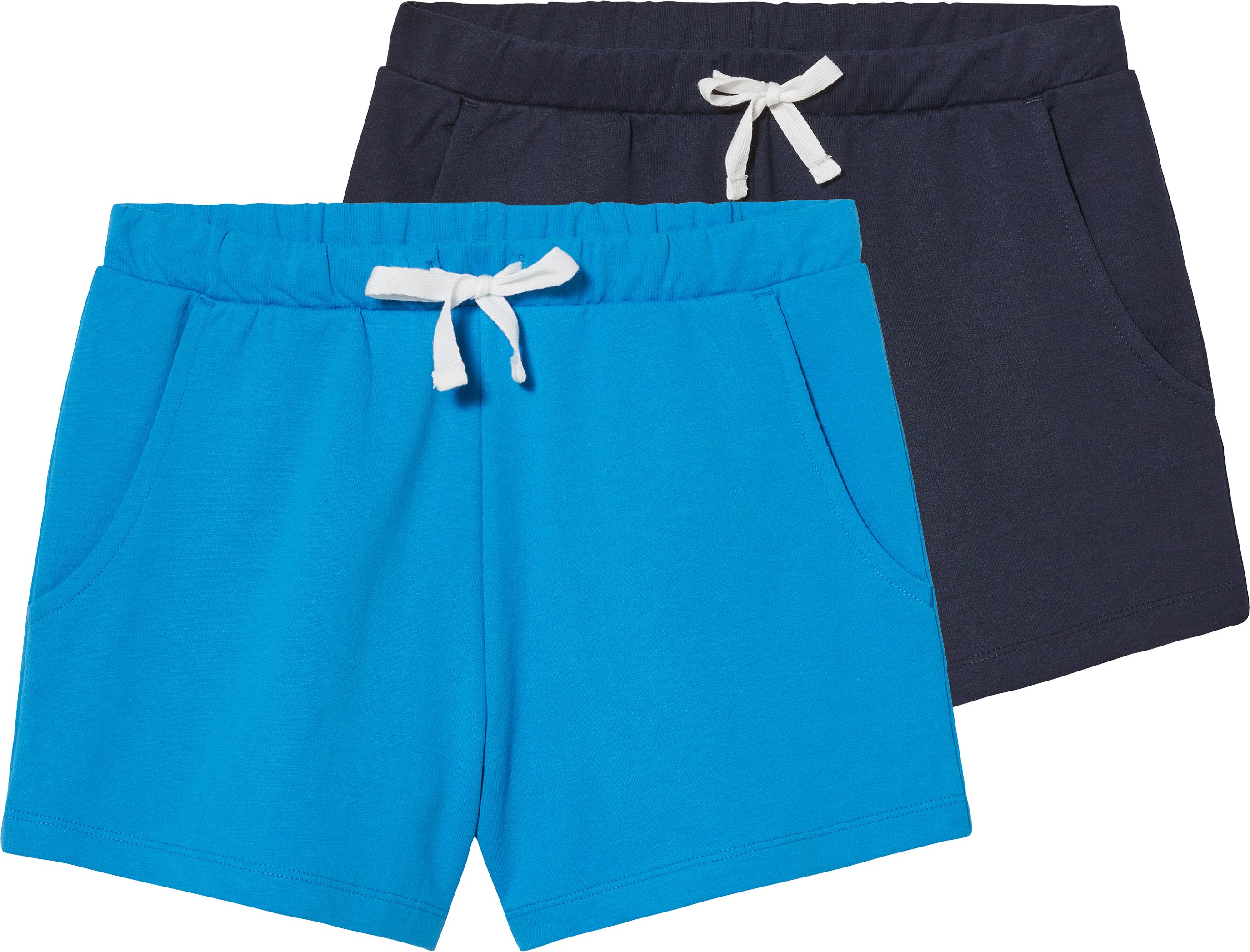 Thumbnail - pepperts!® Kinder Sweatshorts, 2 Stück (134/140, marine/blau)