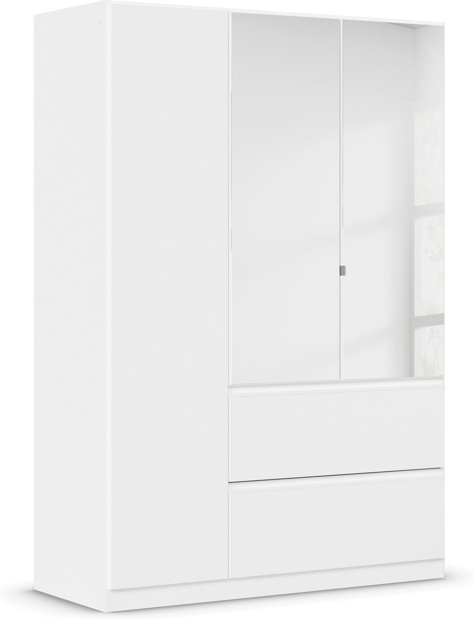 rauch BLUE Costa Drehtürenschrank (3-türig mit Spiegel, Alpinweiß, 136 x 197 cm (BxH))