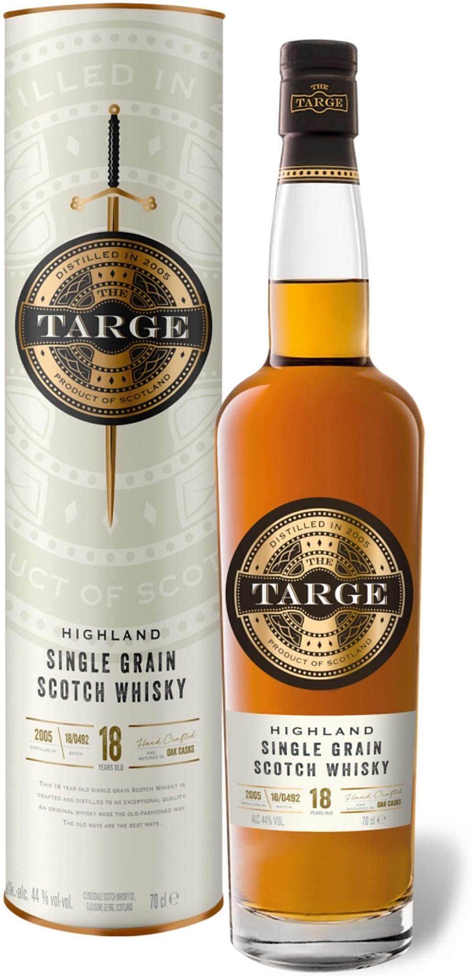 The Targe Highland Single Grain Scotch Whisky 18 Jahre mit Geschenkbox 44% Vol