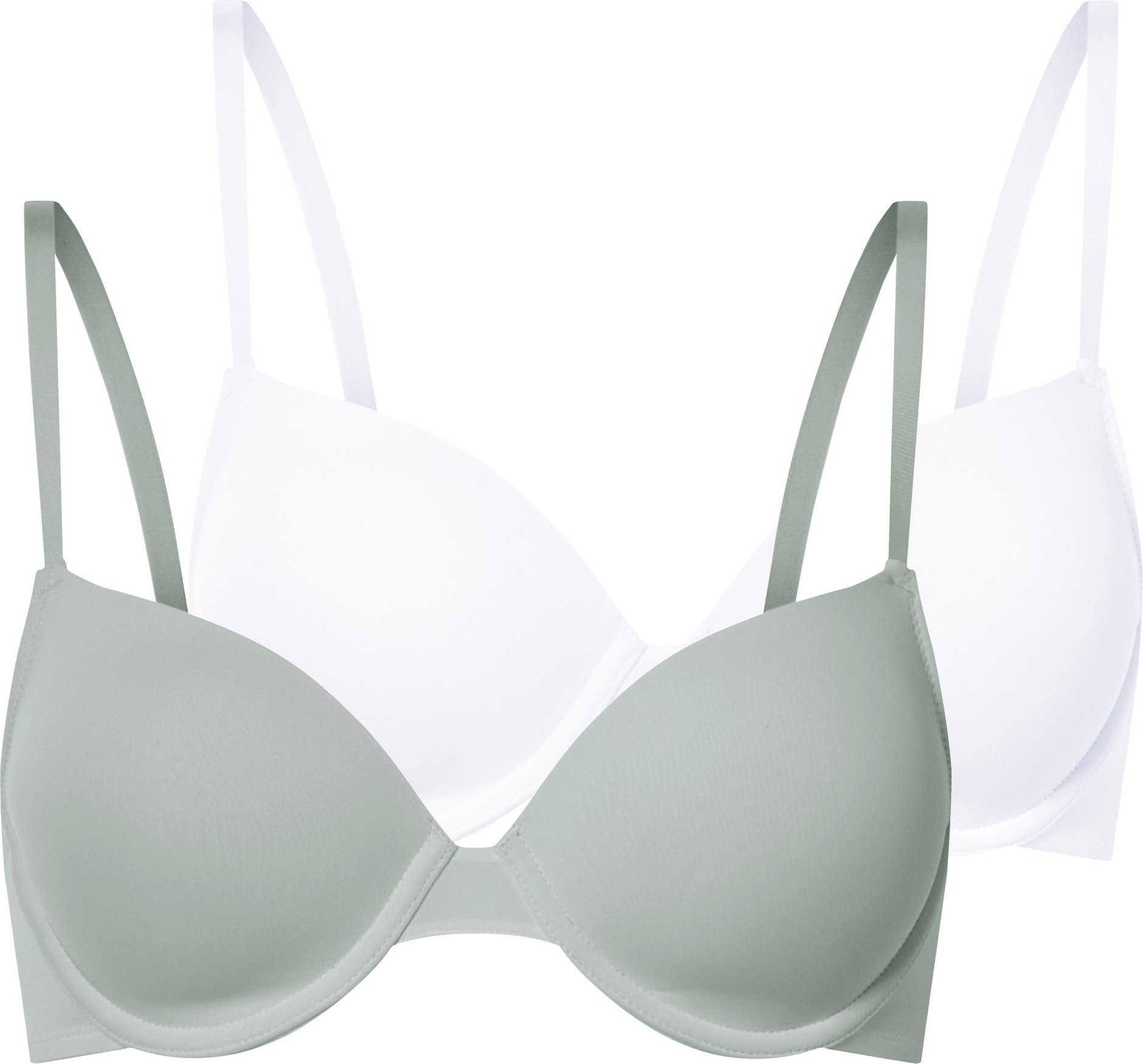 esmara® Damen Bügel BH 2er Set (mint/weiß, 80B)