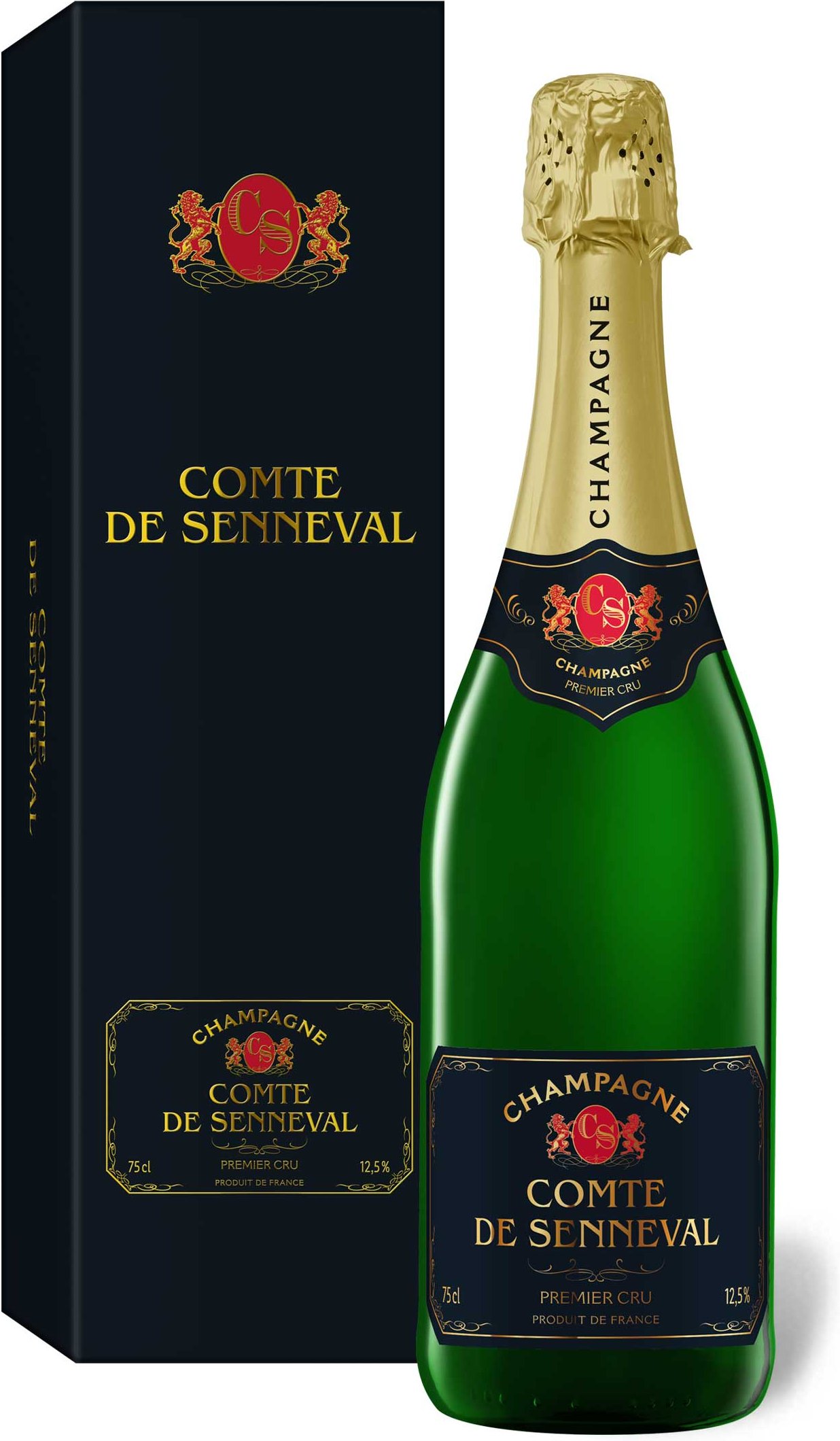 Thumbnail - Comte de Senneval Premier Cru brut mit Geschenkbox, Champagner