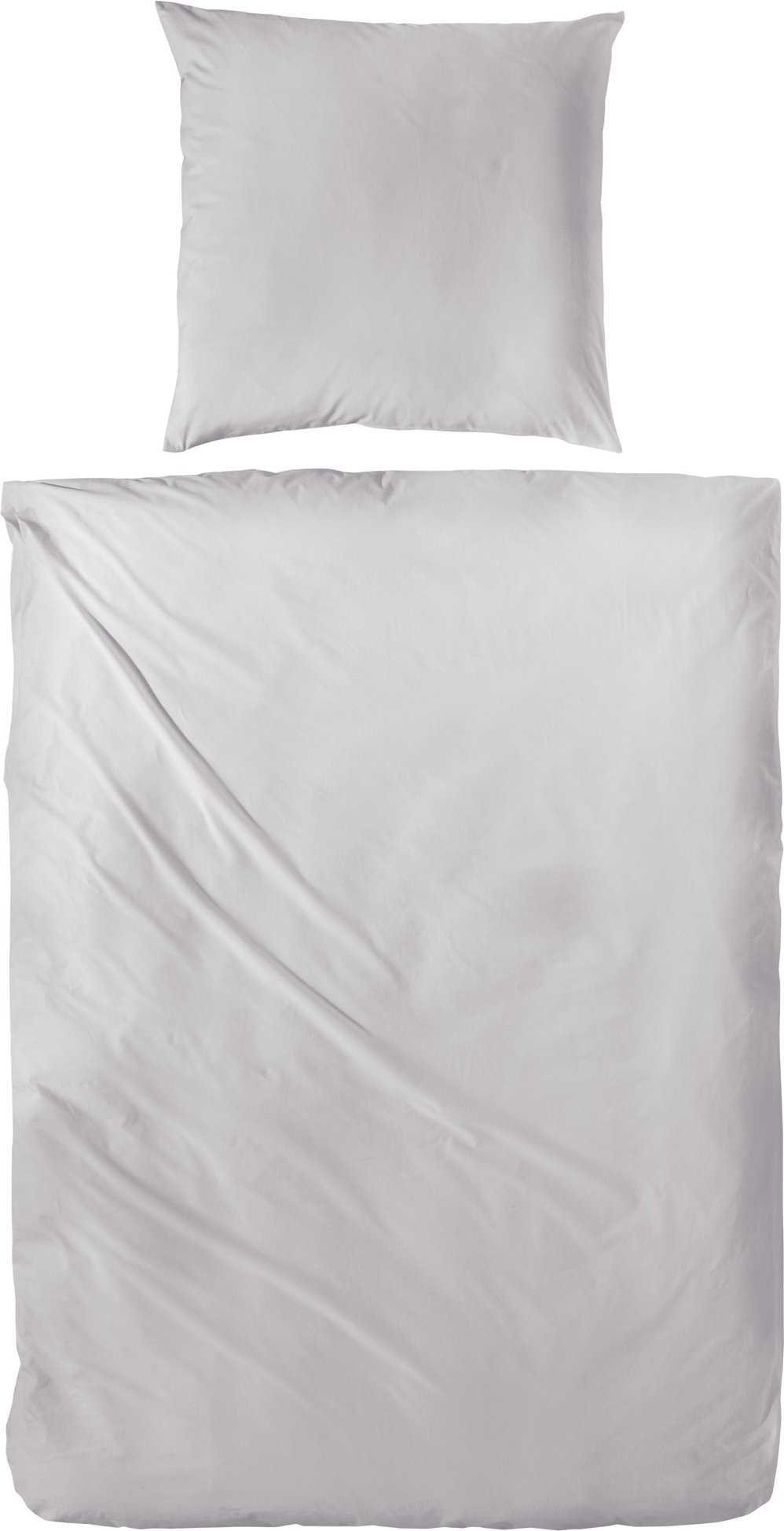 Westminster Satin Bettwäsche Basic (Uni hellgrau, 155 X 220 CM)