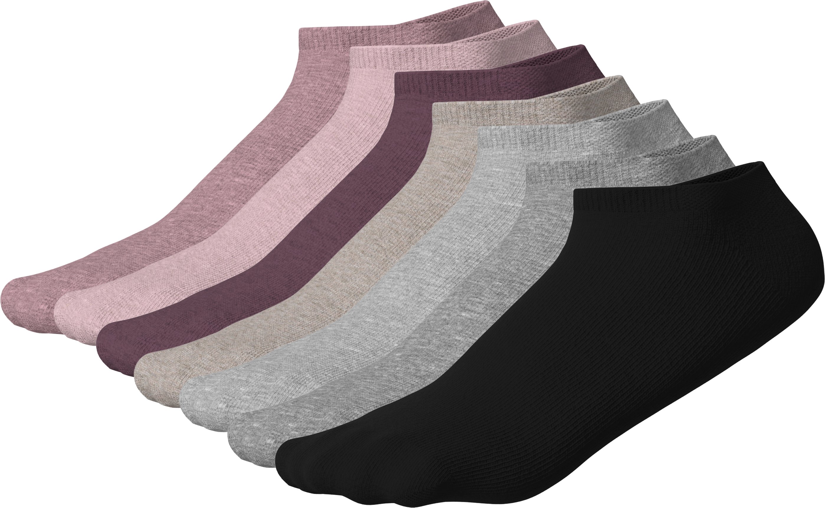 esmara® Damen Sneakersocken, 7 Paar (Bunt, 39/42)