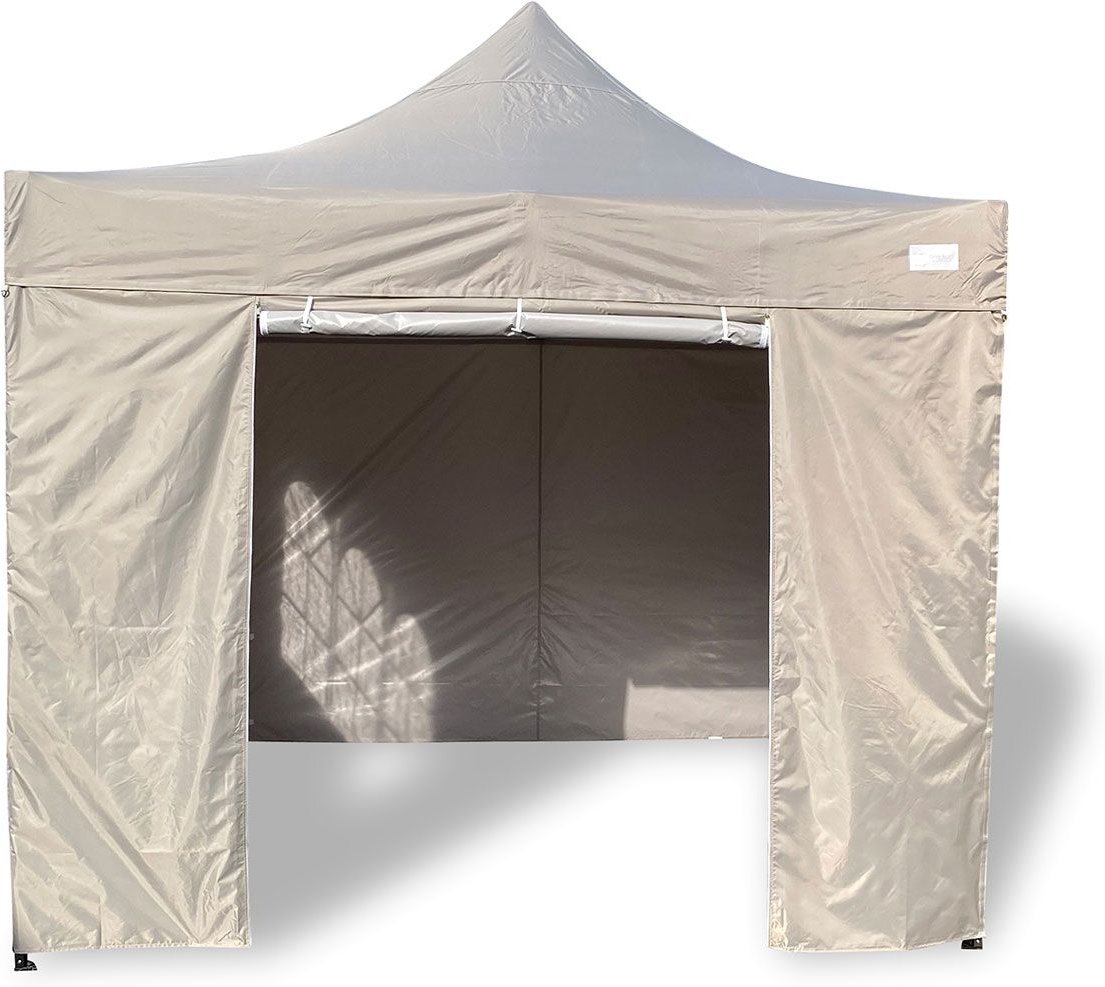 Grasekamp Faltpavillon Premium Line (3x3m + Seitenteile, Grau)