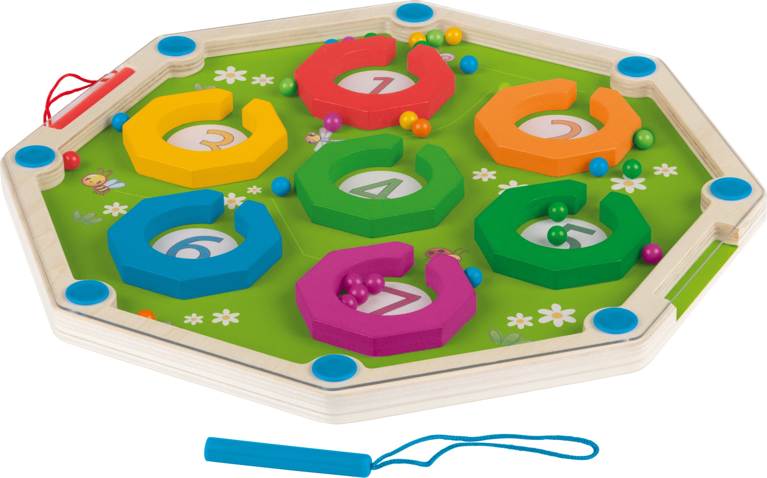 lupilu® Zählstäbe aus Holz / Magnetisches Labyrinth / Abakus / Rechen-Spielzeug / Logik-Spiel (Magnetisches Labyrinth)