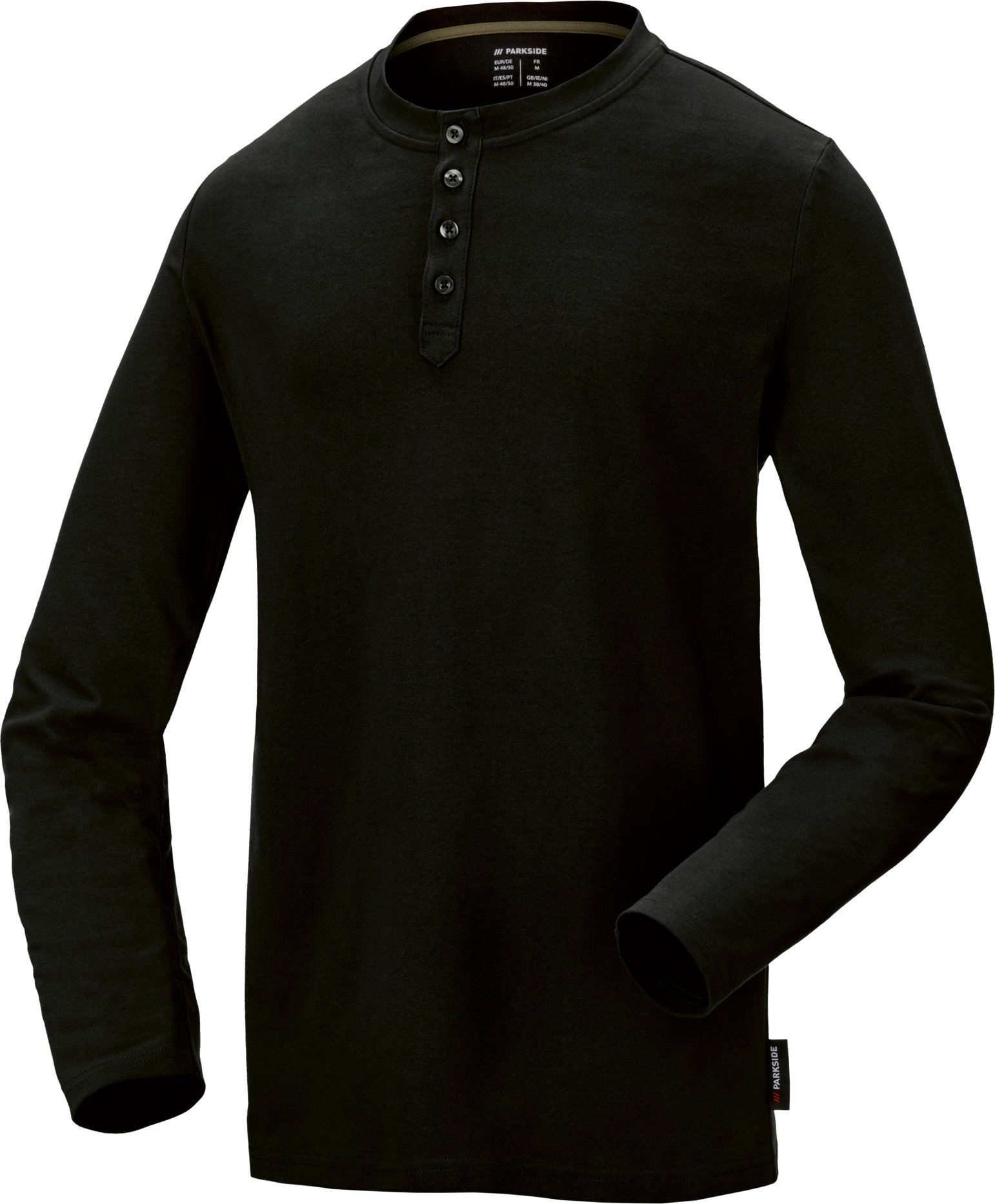 PARKSIDE® Herren Longsleeve Heavy Jersey Thermo (Schwarz, L (52/54))