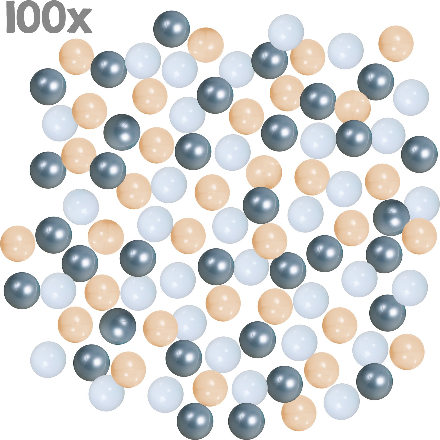 roba Erweiterungsset für Bällebad, 100 Stück (Beige)