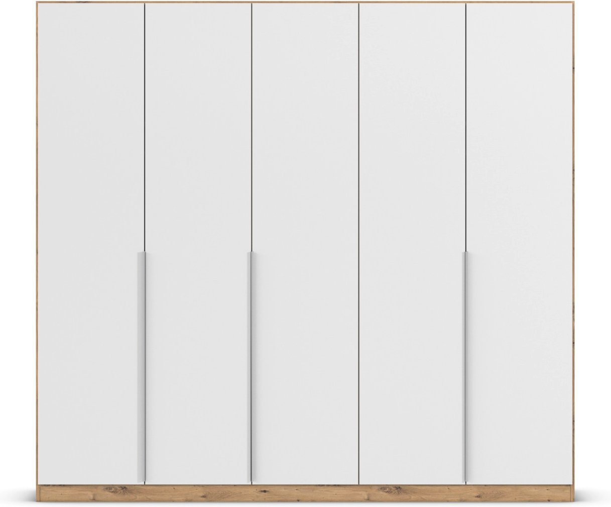 rauch ORANGE Drehtürenschrank Alabama (Premium-Zubehör, Weiß/Eiche Artisan, Griffe Alu, 226 x 210 cm)