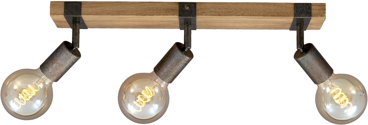 Briloner Wand- Deckenleuchte Vintage Holz, verschiedene Ausführungen (3er Spot)