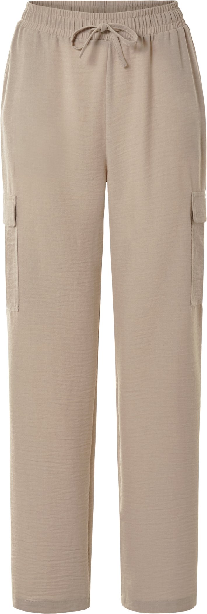esmara® Damen Cargohose, leger geschnitten (Beige, XS(32/34))