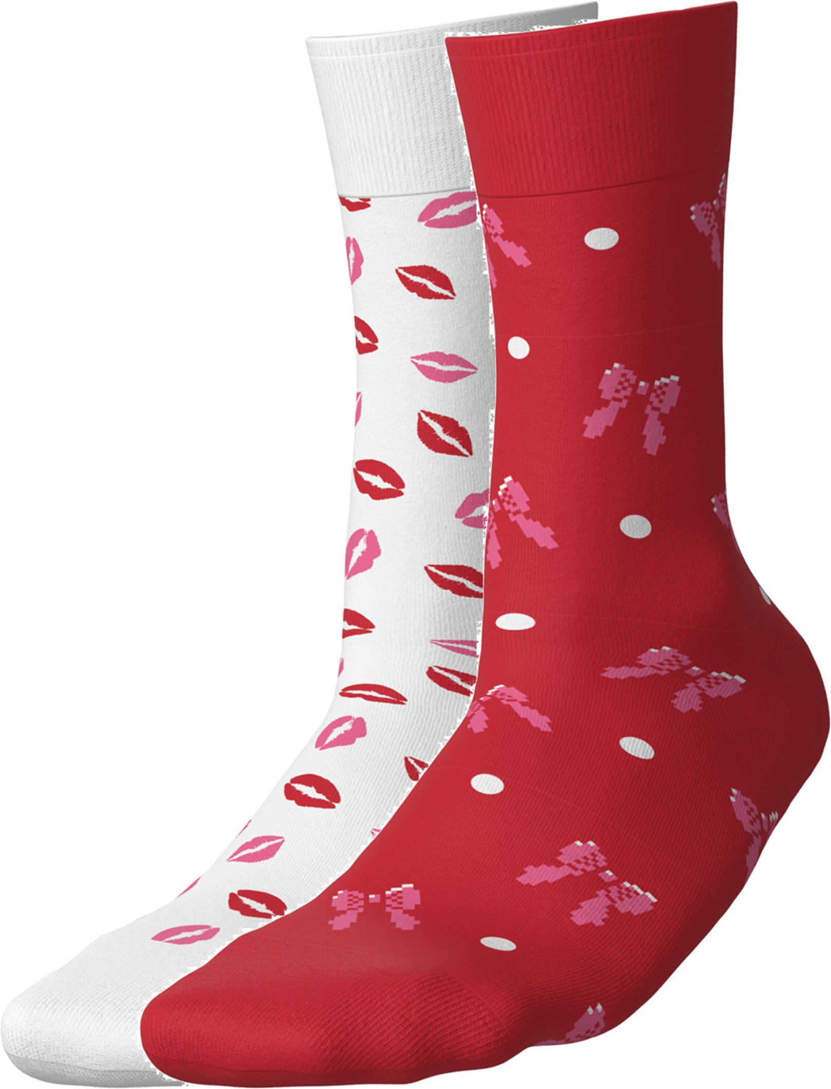 esmara® Damen Herren Socken bunt 2er (Lippen/Schleifen, 39-42)