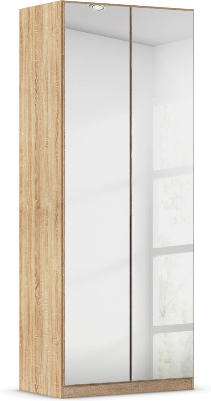 rauch ORANGE Drehtürenschrank Alabama mit Spiegel (Basic, Eiche sonoma, Breite 91cm, Höhe 229cm)