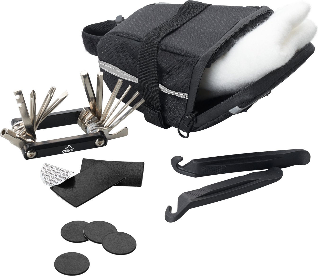 CRIVIT mit Manometer (Untersatteltasche)