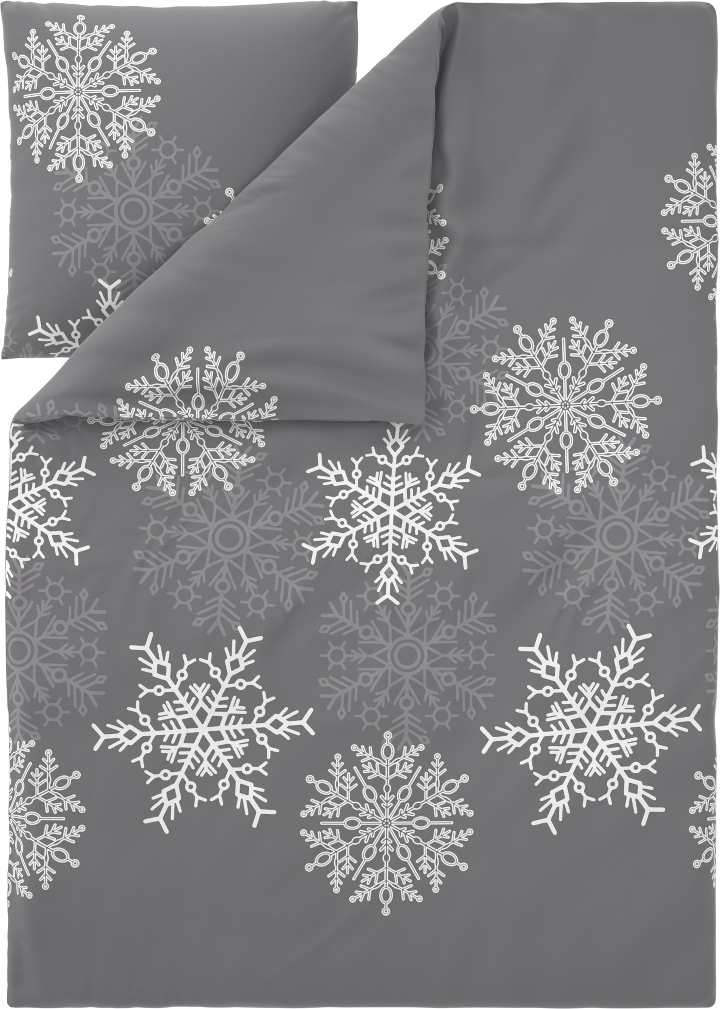 LIVARNO® Bettwäsche Fleece, 155 x 220 cm (Schneeflocken)