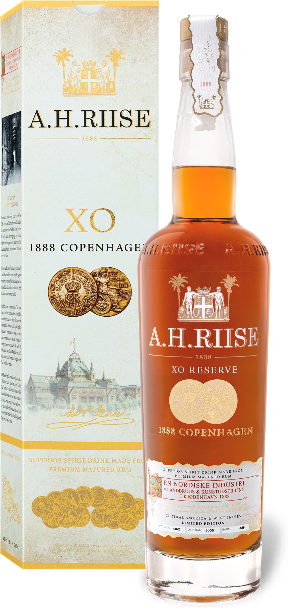 A.H. Riise 1888 Copenhagen Medal (Rum-Basis) mit Geschenkbox 40% Vol
