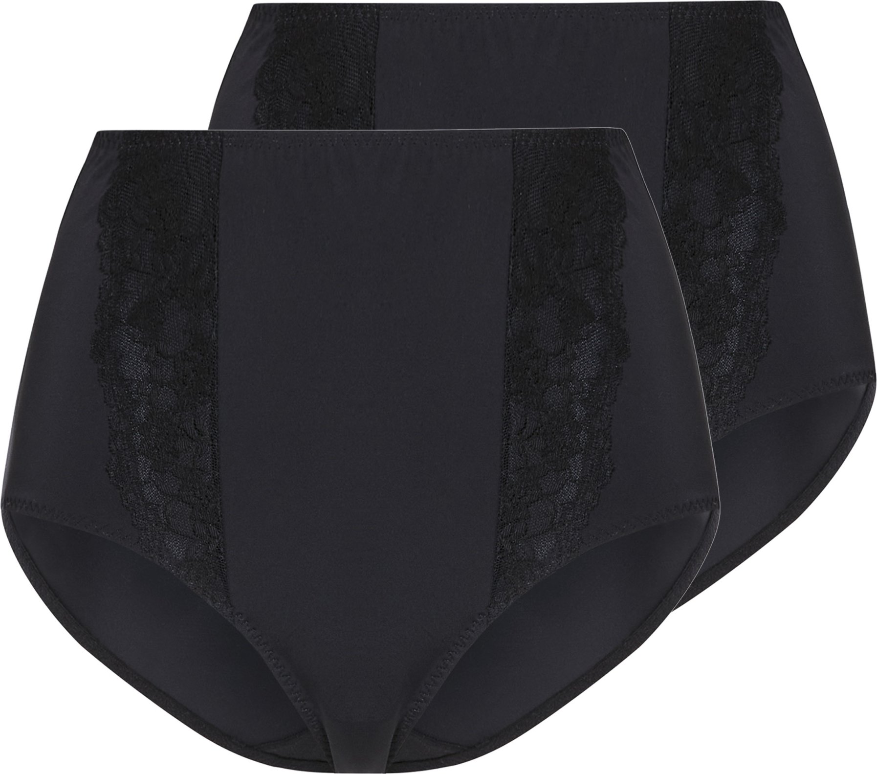 esmara® Damen Miederslips, mit Spitze (Schwarz, S(36/38))