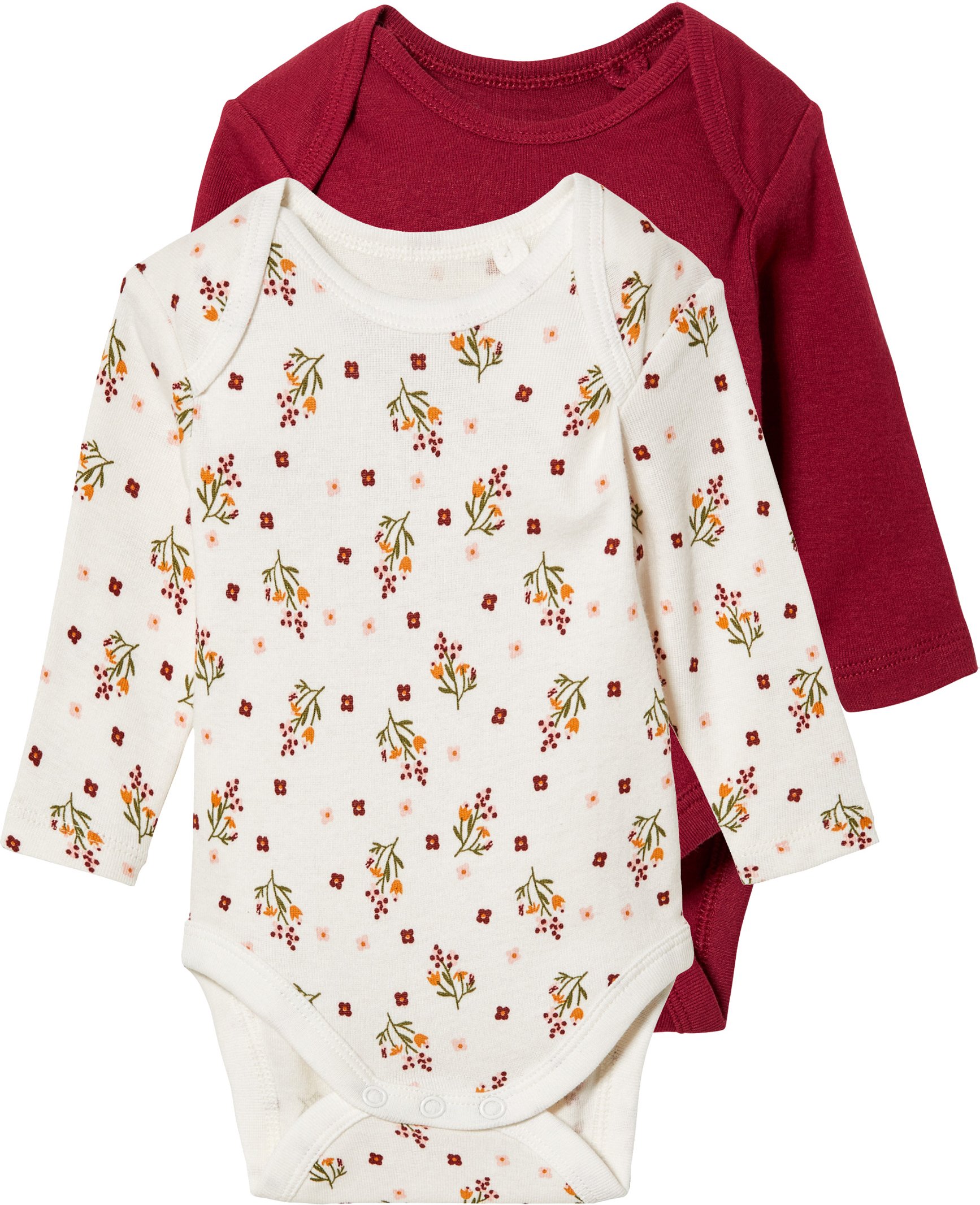 lupilu® Baby Bodies, 2 Stück (50/56, Muster weiß/rot)""