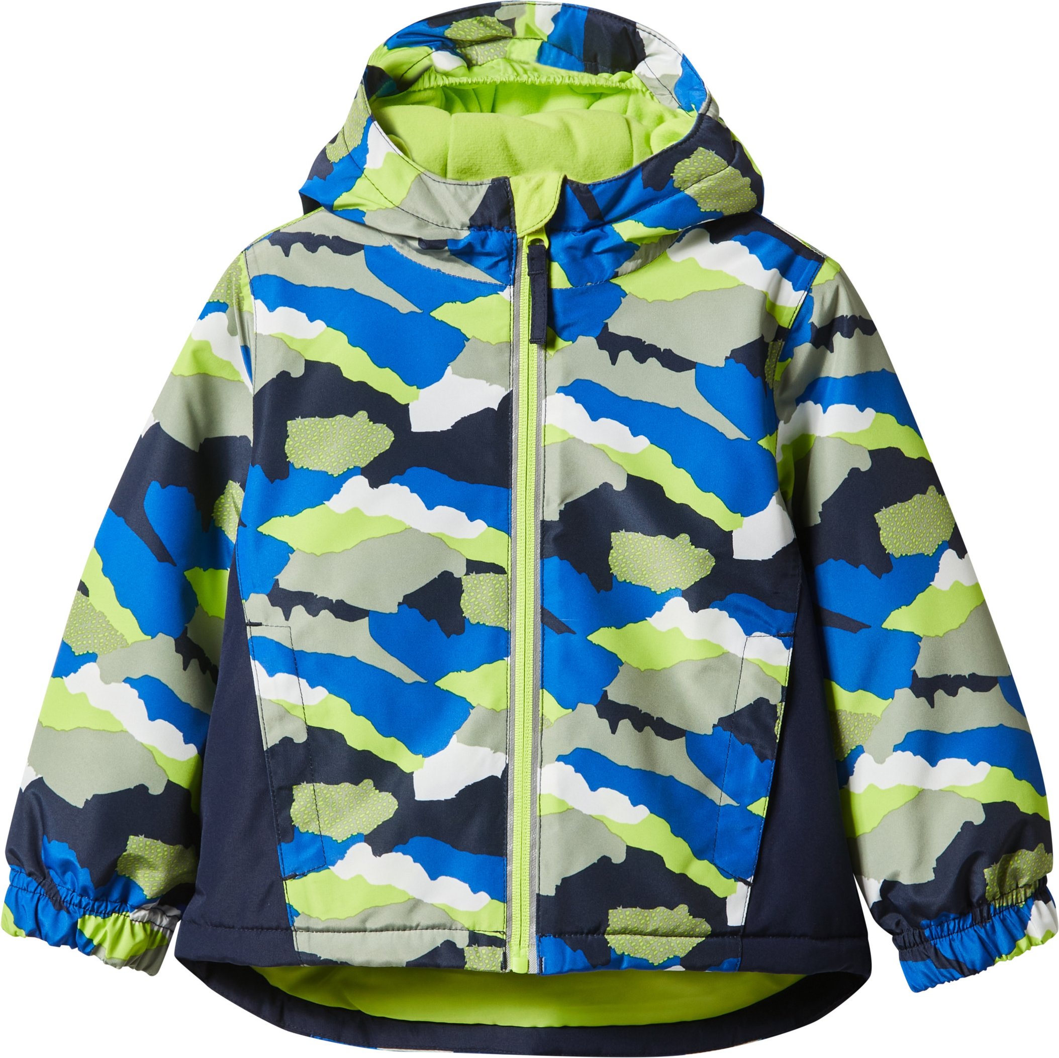 Thumbnail - lupilu® Kinder Schneejacke (Gemustert/lime/navy, 110/116)