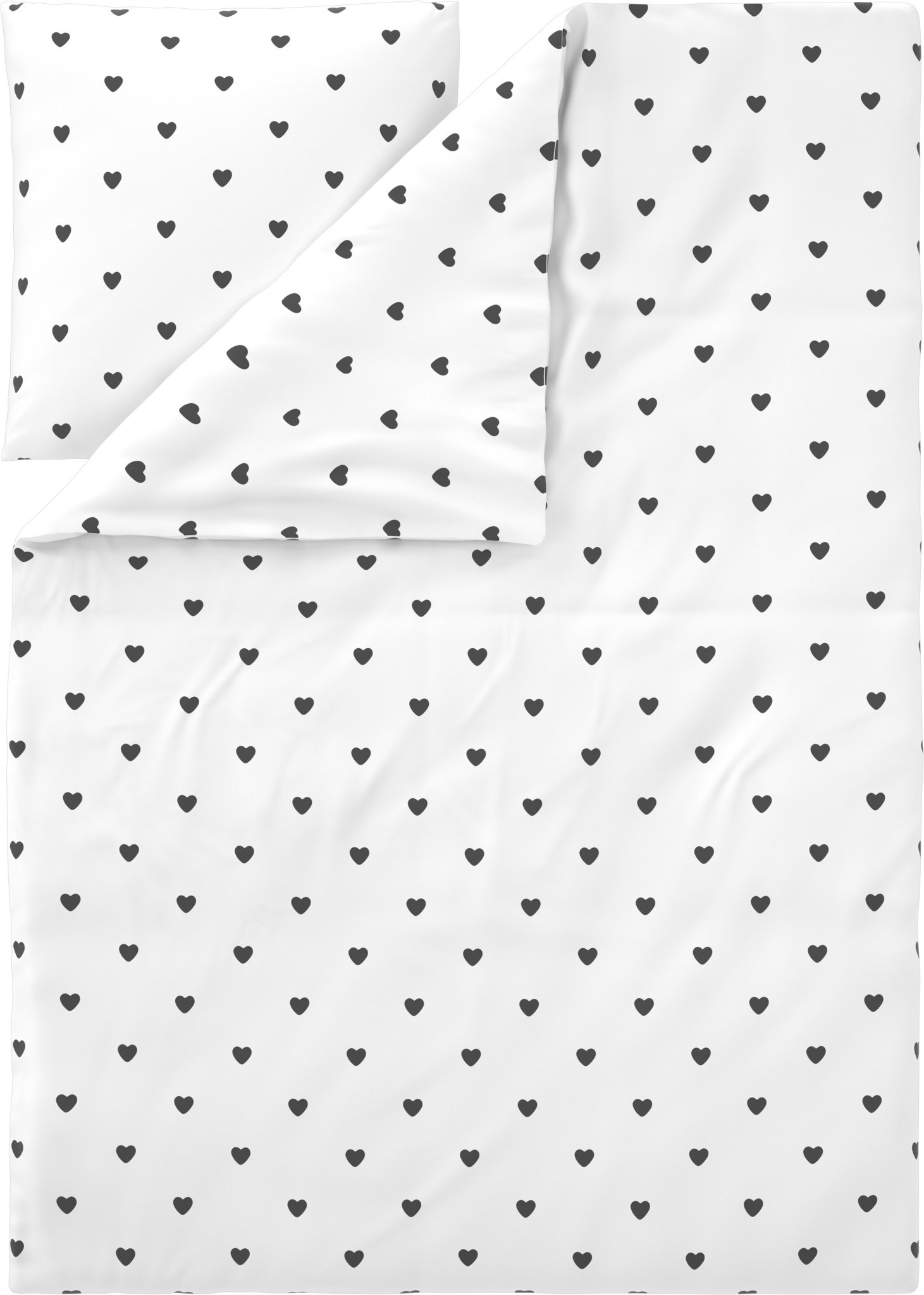 LIVARNO® Bettwäsche Edel-Renforcé 135 x 200 cm (Weiß/schwarz)