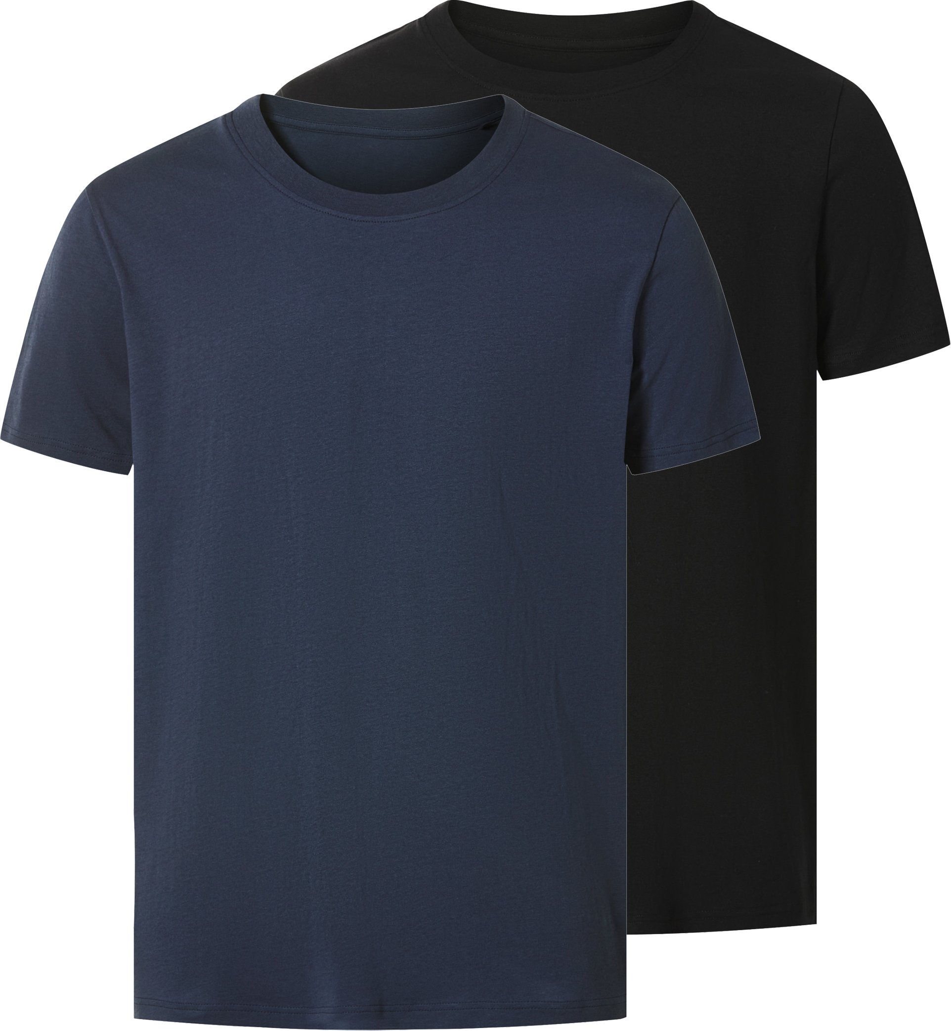 esmara Men Herren T-Shirt 2 Stück (schwarz/navy, XXL (60/62))