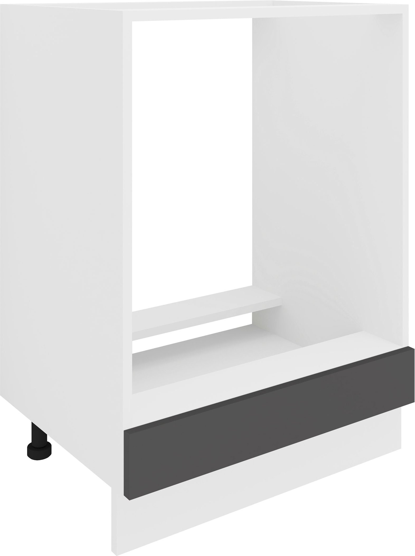 VCM Unterschrank/Frontblende Esilo (Küchenschrank, Weiß/anthrazit, Ofen)