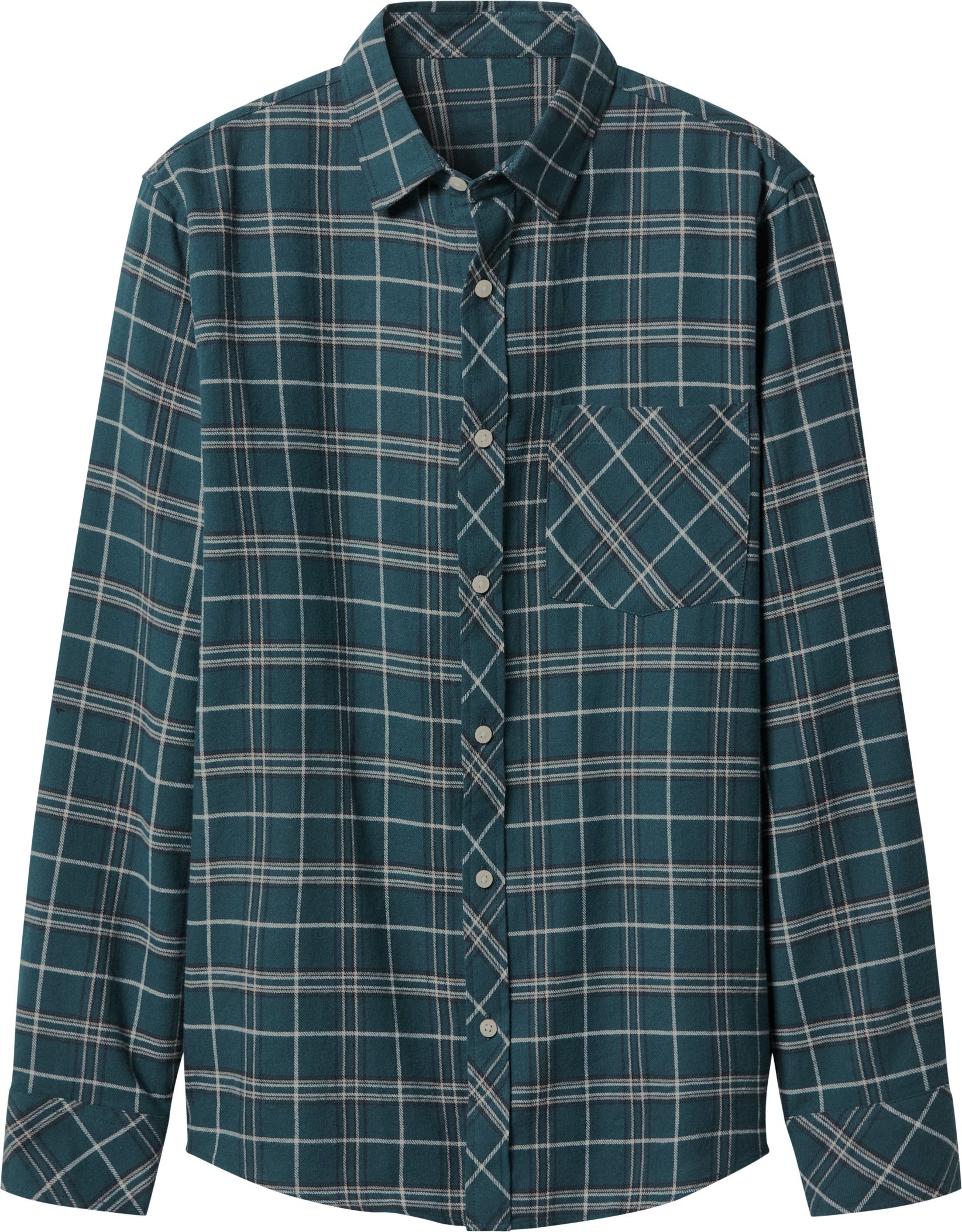 esmara Men Herren Flanell-Freizeithemd (grün kariert, M (39/40))