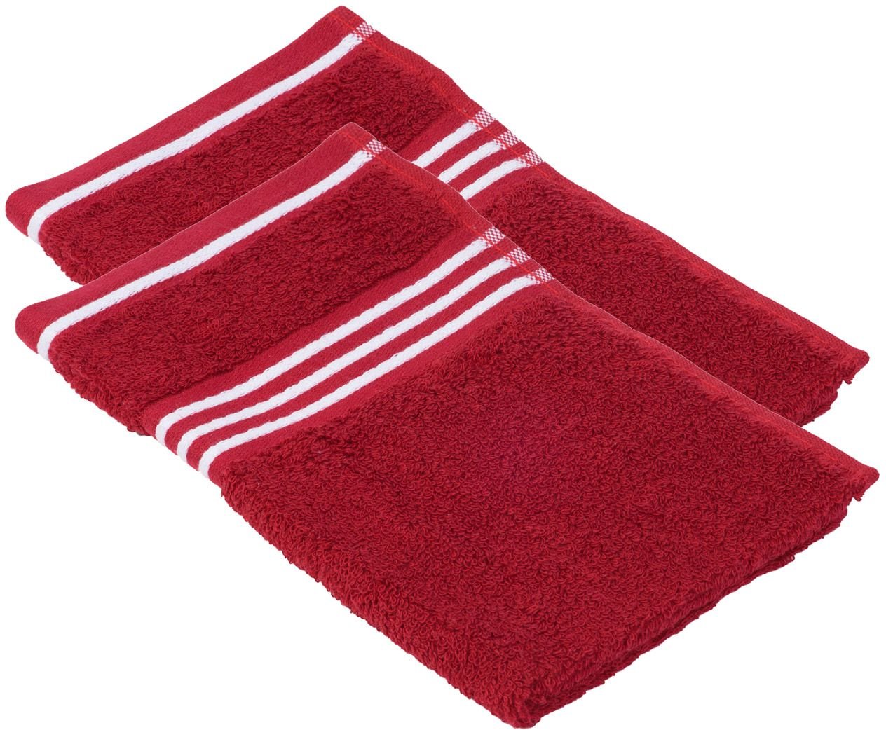 Gözze Gästetuch Rio Doppelpack, je 30 x 50 cm (Rot)