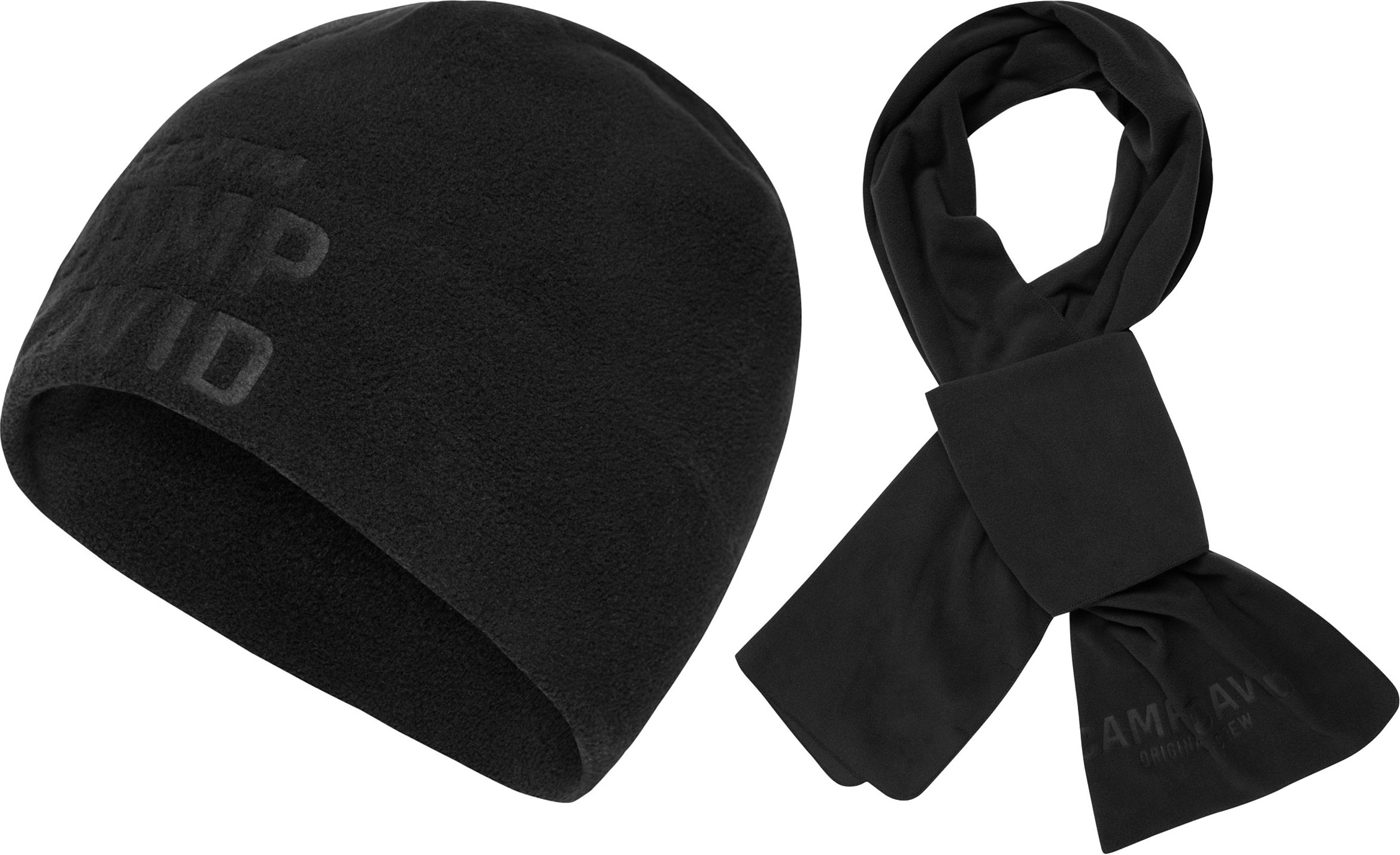 Camp David Herren/Damen Mütze / Schal (Schwarz)
