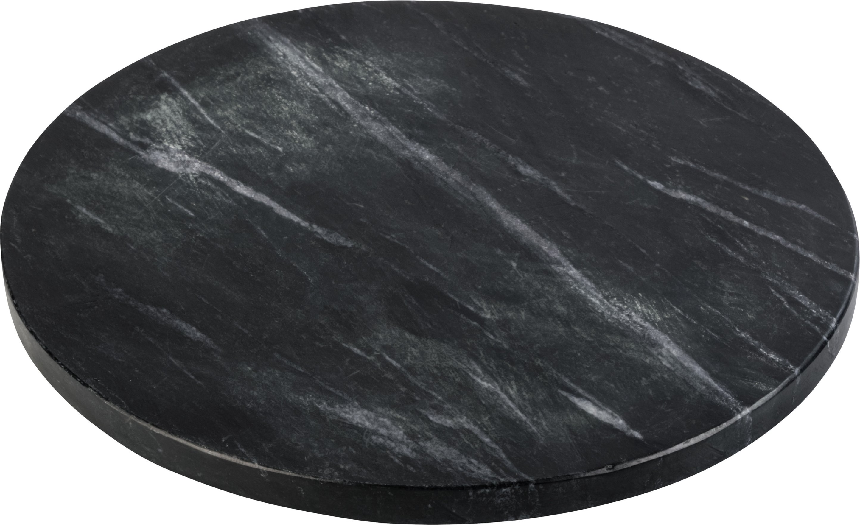 LIVARNO home Marmorplatten/Servierplatten/Untersetzer (Rund/schwarz)