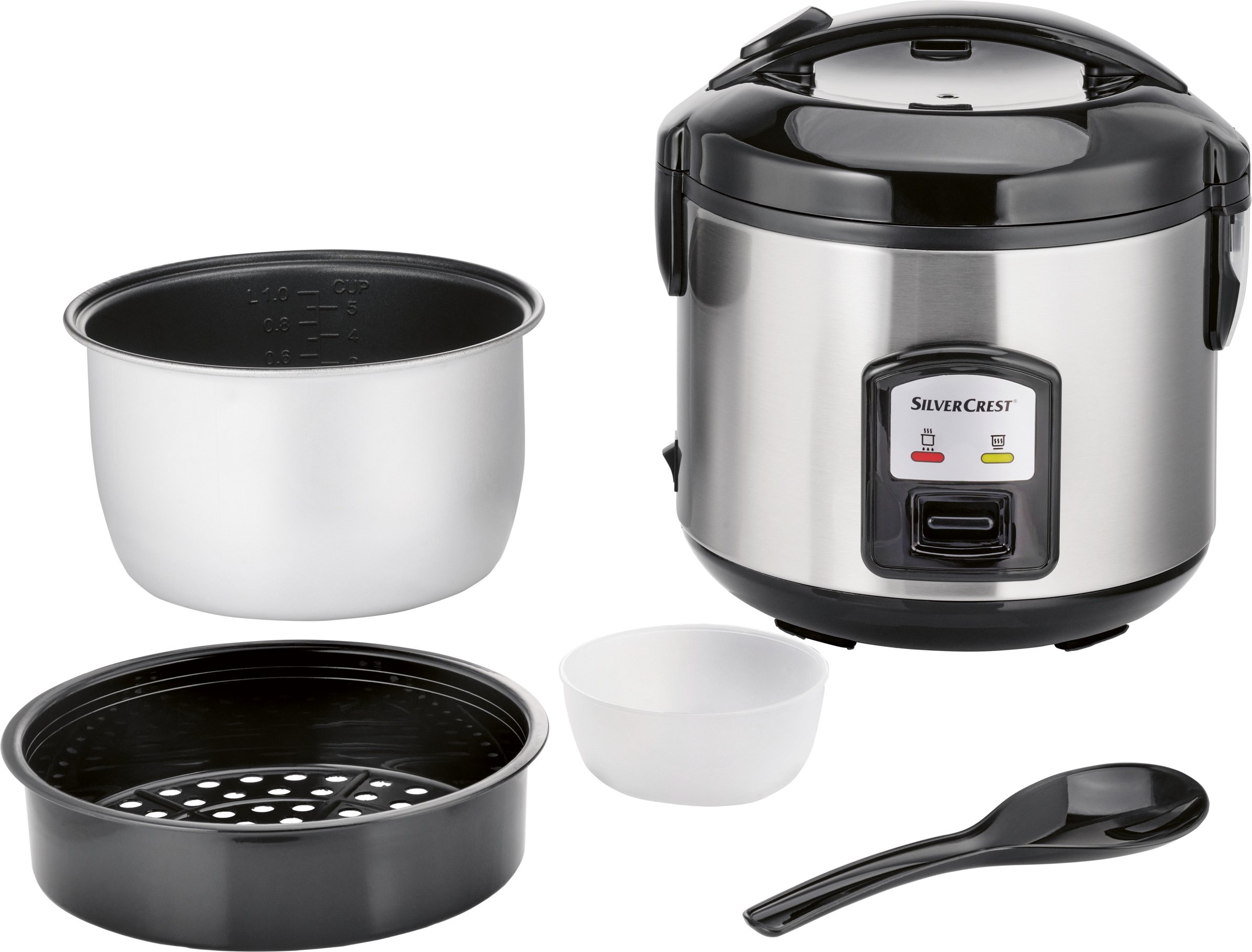 SILVERCREST® KITCHEN TOOLS Reiskocher, inkl. Messbecher und Reislöffel SRK 400 D2