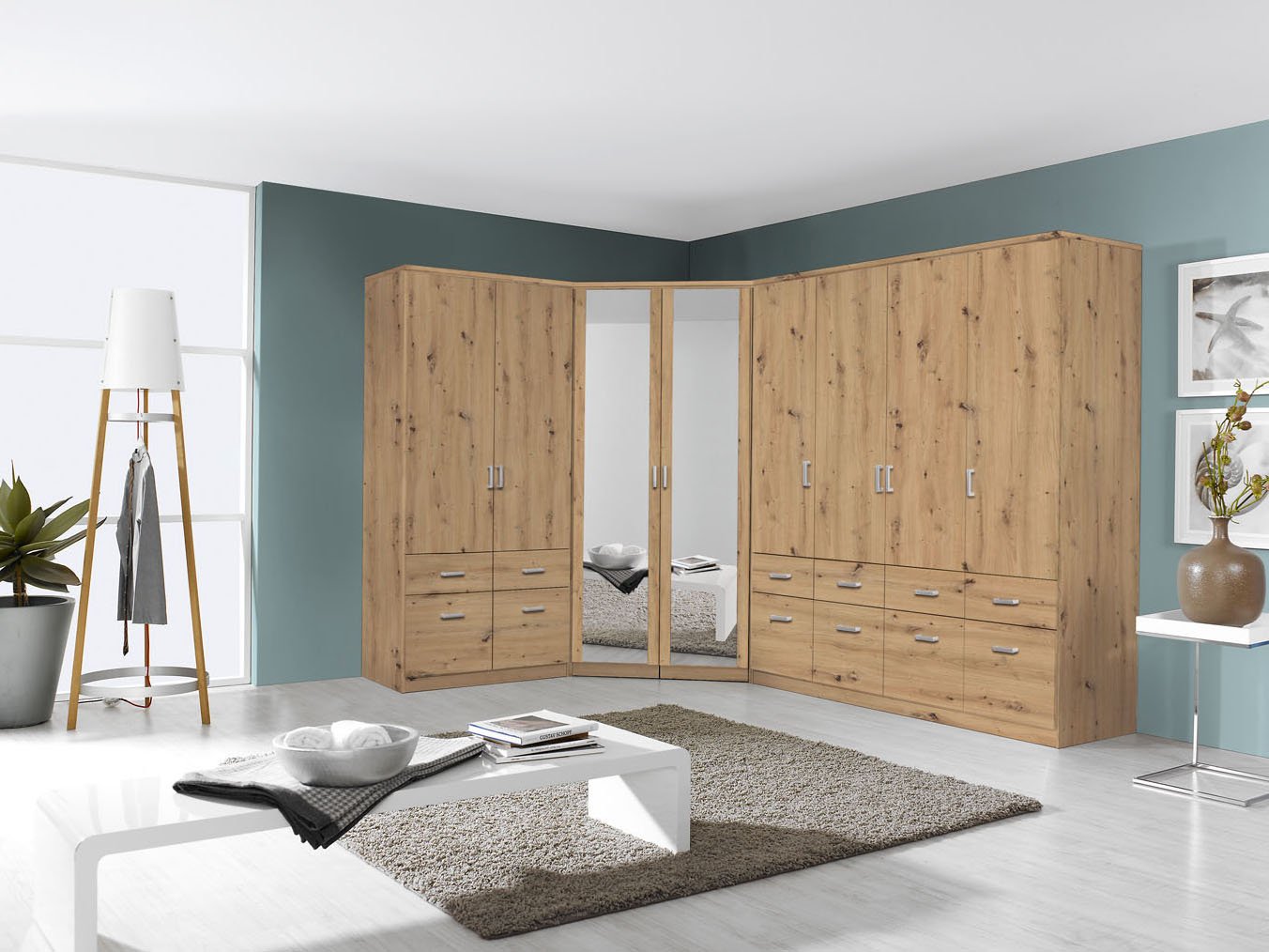 rauch BLUE Eckschranklösung Bremen (8-türig, Eiche Artisan)