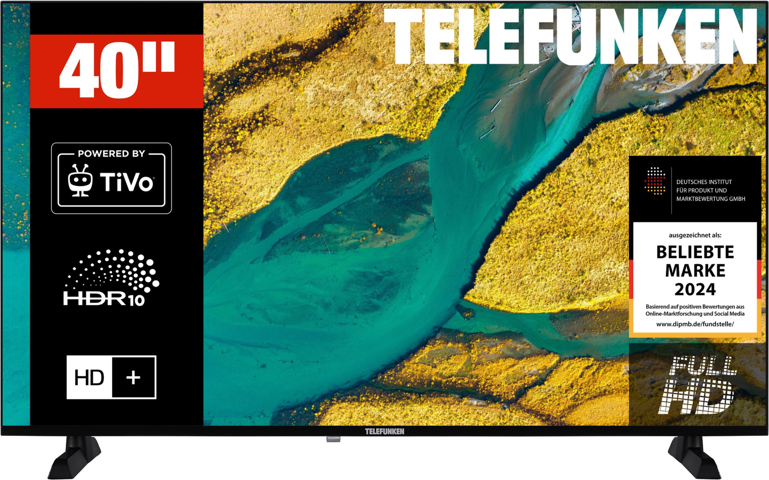 TELEFUNKEN 40 Zoll Fernseher »XF40TP900S« Smart TV powered by TiVo, Full HD, HDR, Triple-Tuner, 6 Monate HD+