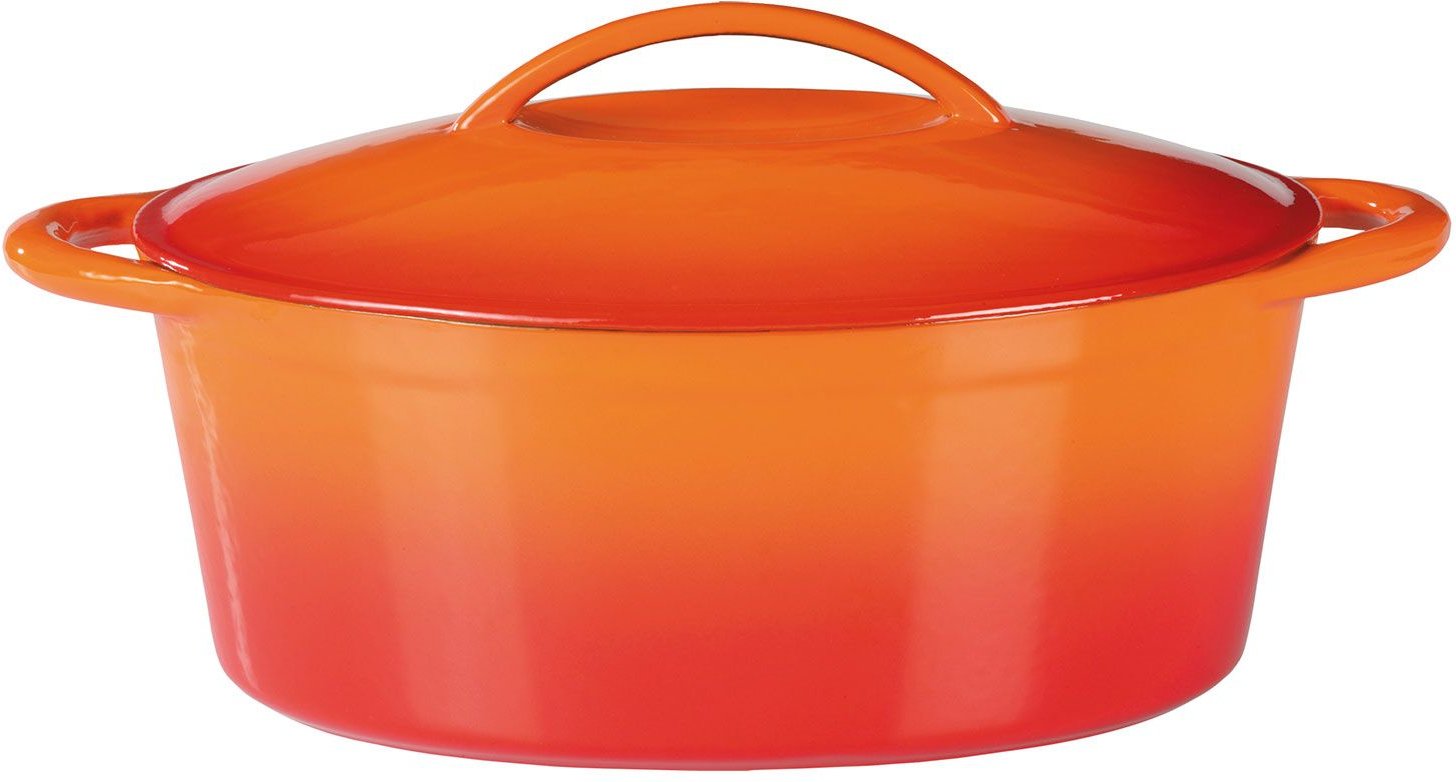 GSW Gusseisen Schmortopf/Bräter (Bräter, Orange, 33x25cm)""