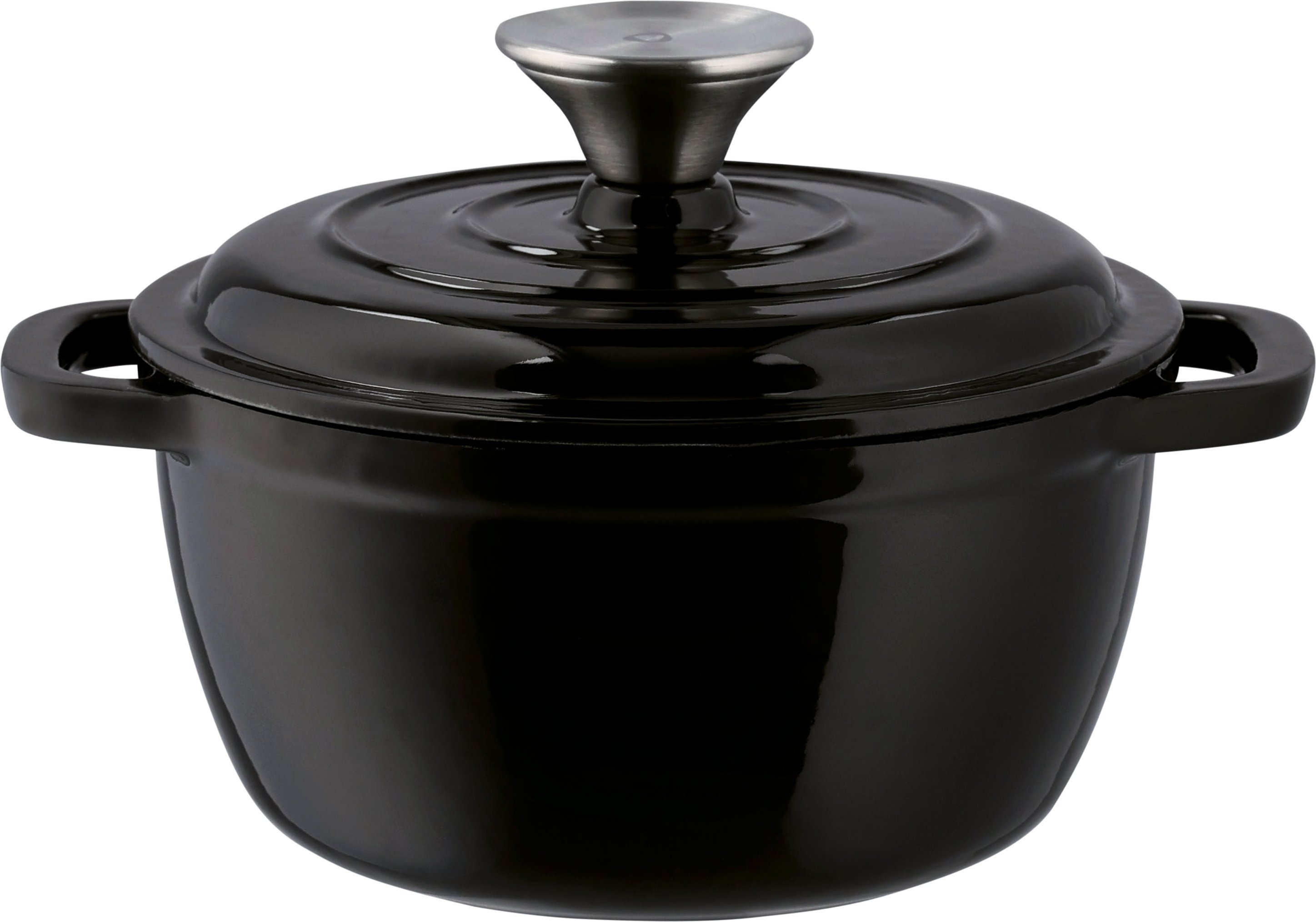 Thumbnail - SILVERCREST® Premium-Gusseisentopf, mit Drop-System 16 cm / 1,3 Liter (Schwarz)