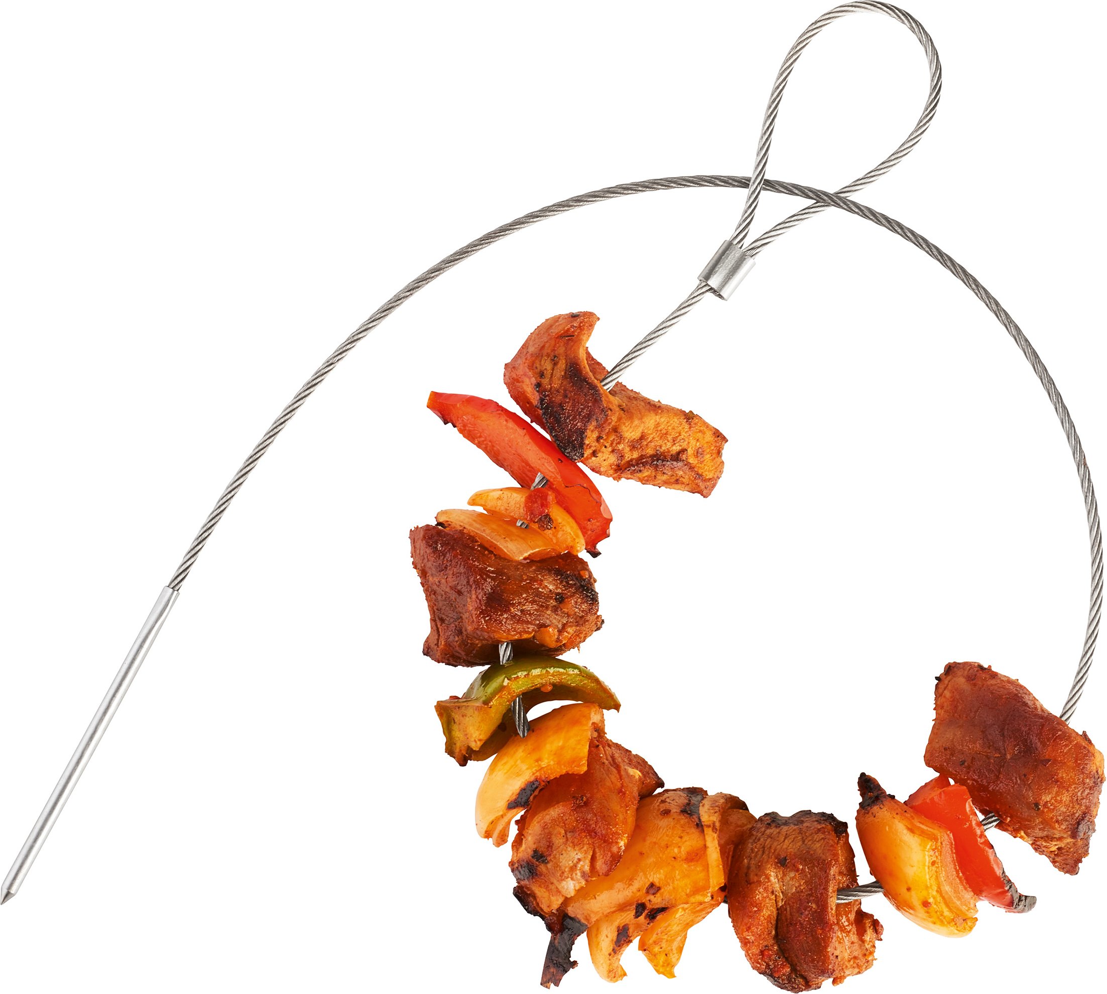 GRILLMEISTER Grillspießeset Edelstahl (Flexibler Spieß)