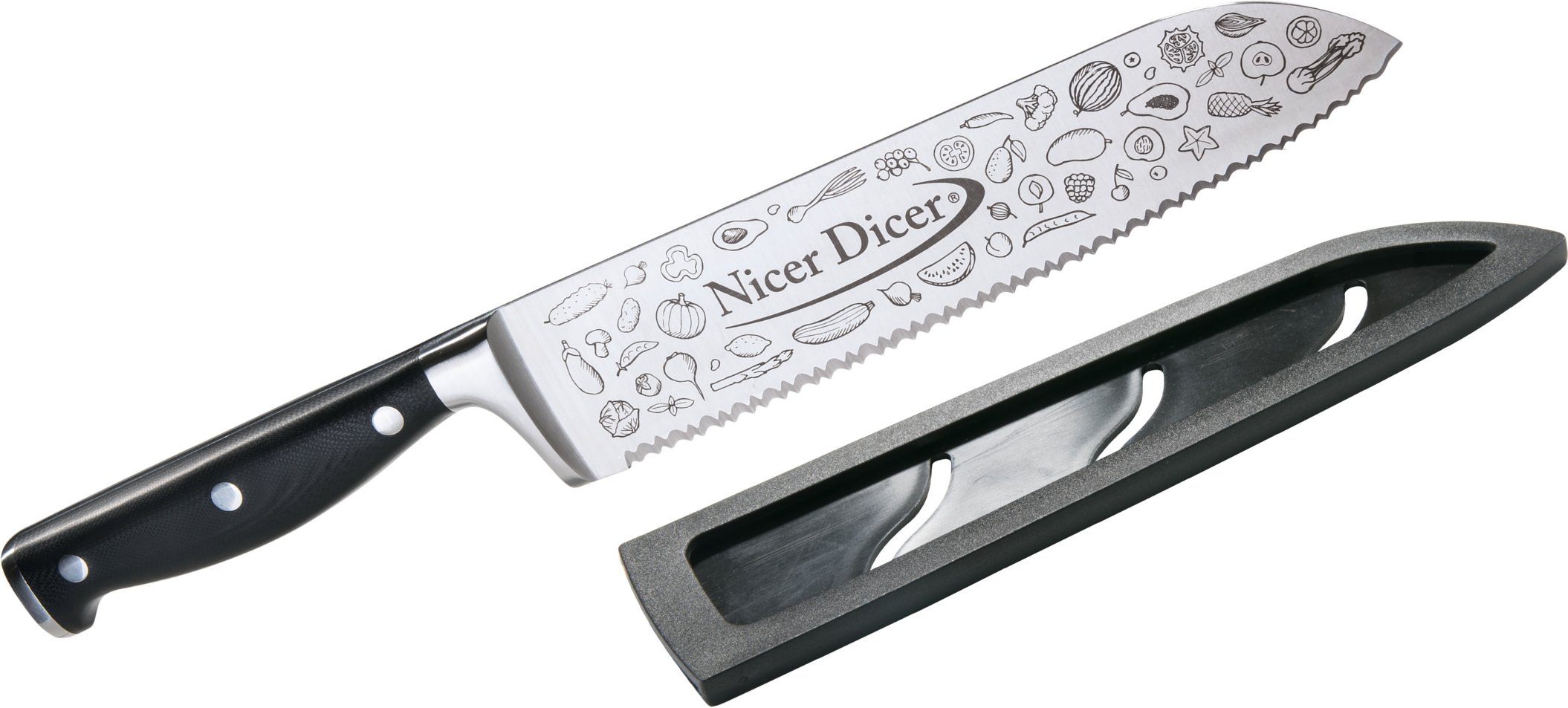 Genius Nicer Dicer Knife Pro »Santoku-Messer«, 2-teilig