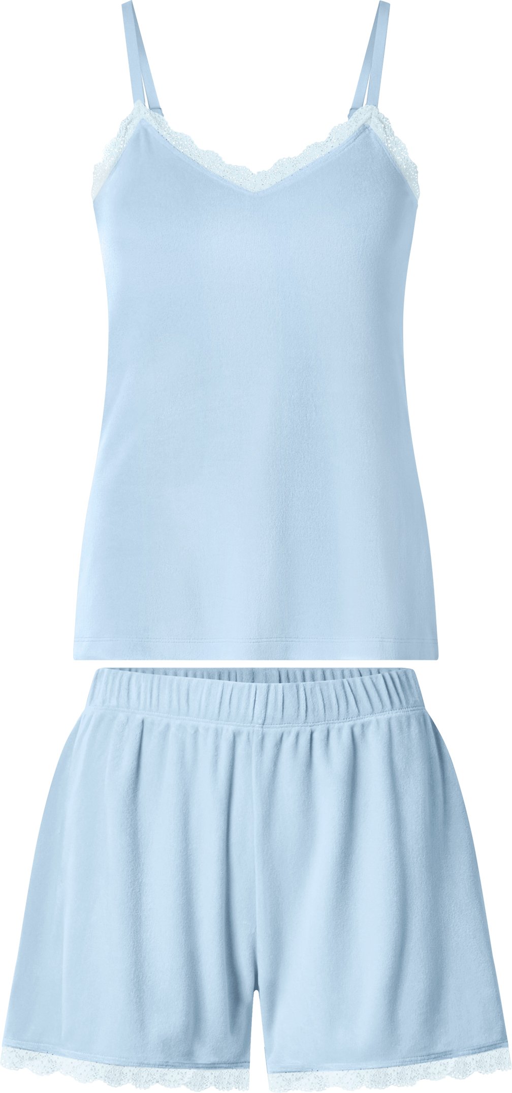 esmara® Damen Nicki-Pyjama (Blau, M(40/42))