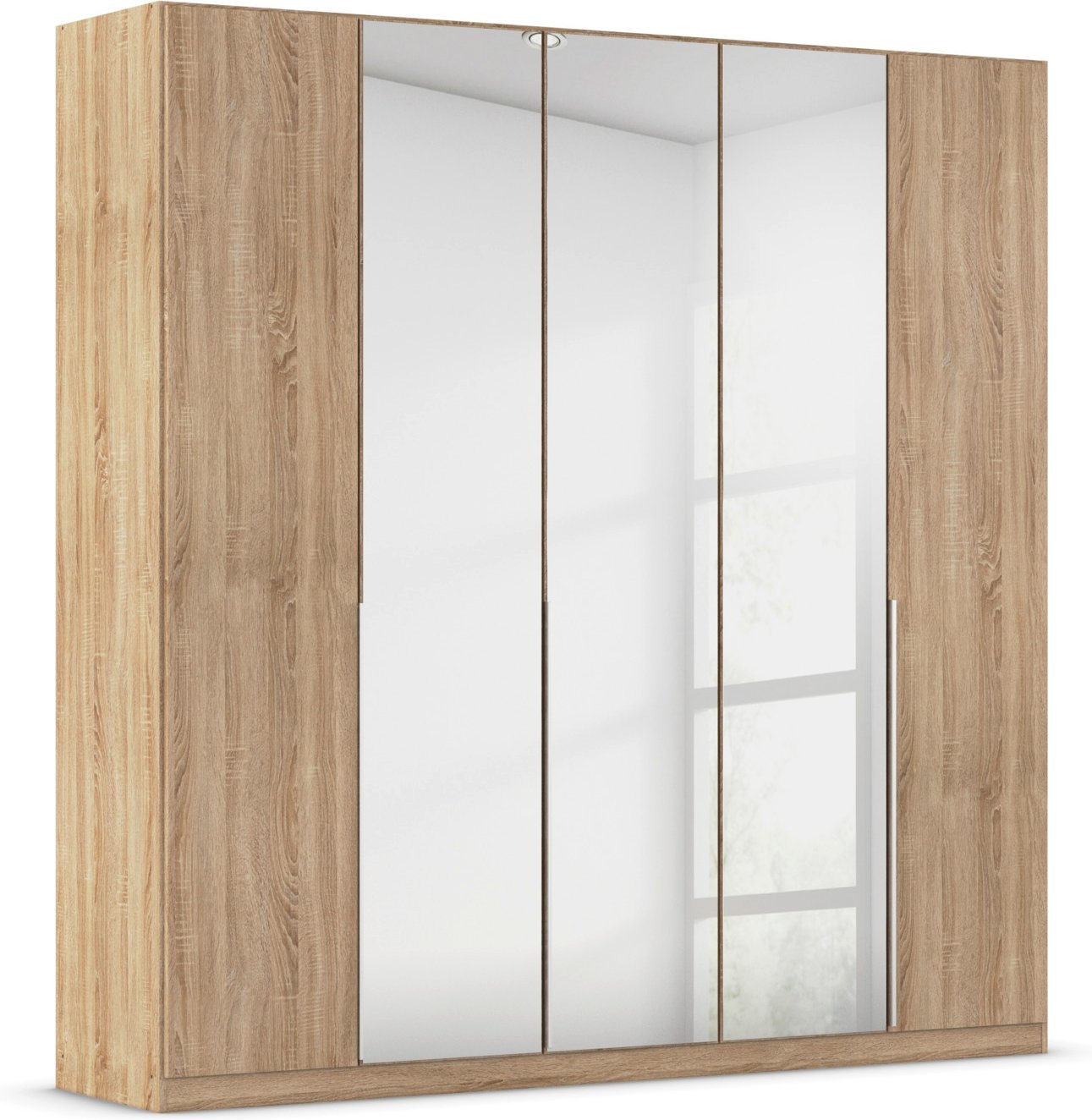 rauch ORANGE Drehtürenschrank Alabama mit Spiegel (Basic, Eiche sonoma, Breite 226cm, Höhe 229cm)