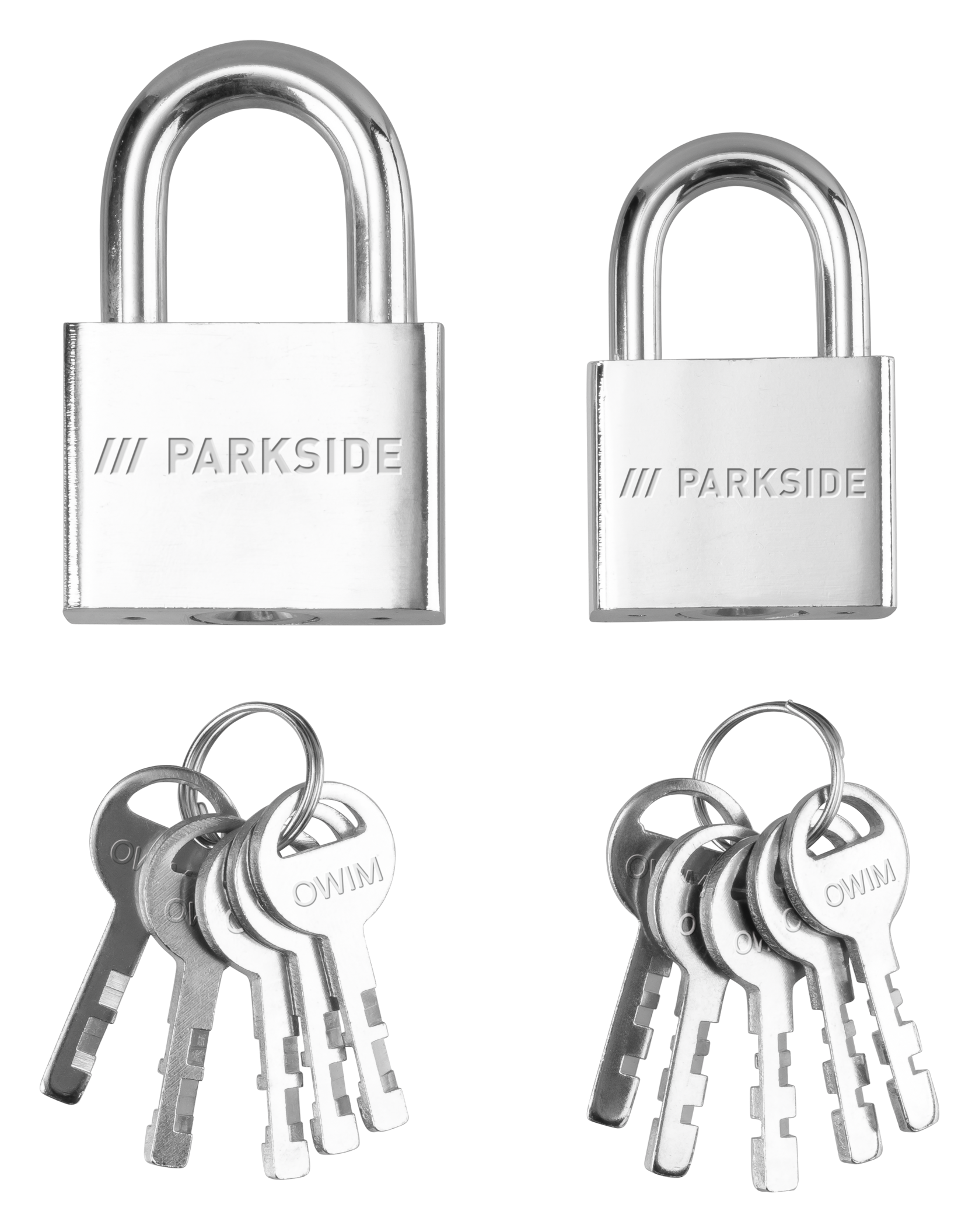 PARKSIDE® Kabel / Schlösser (Vorhängeschloss 2er Set)""