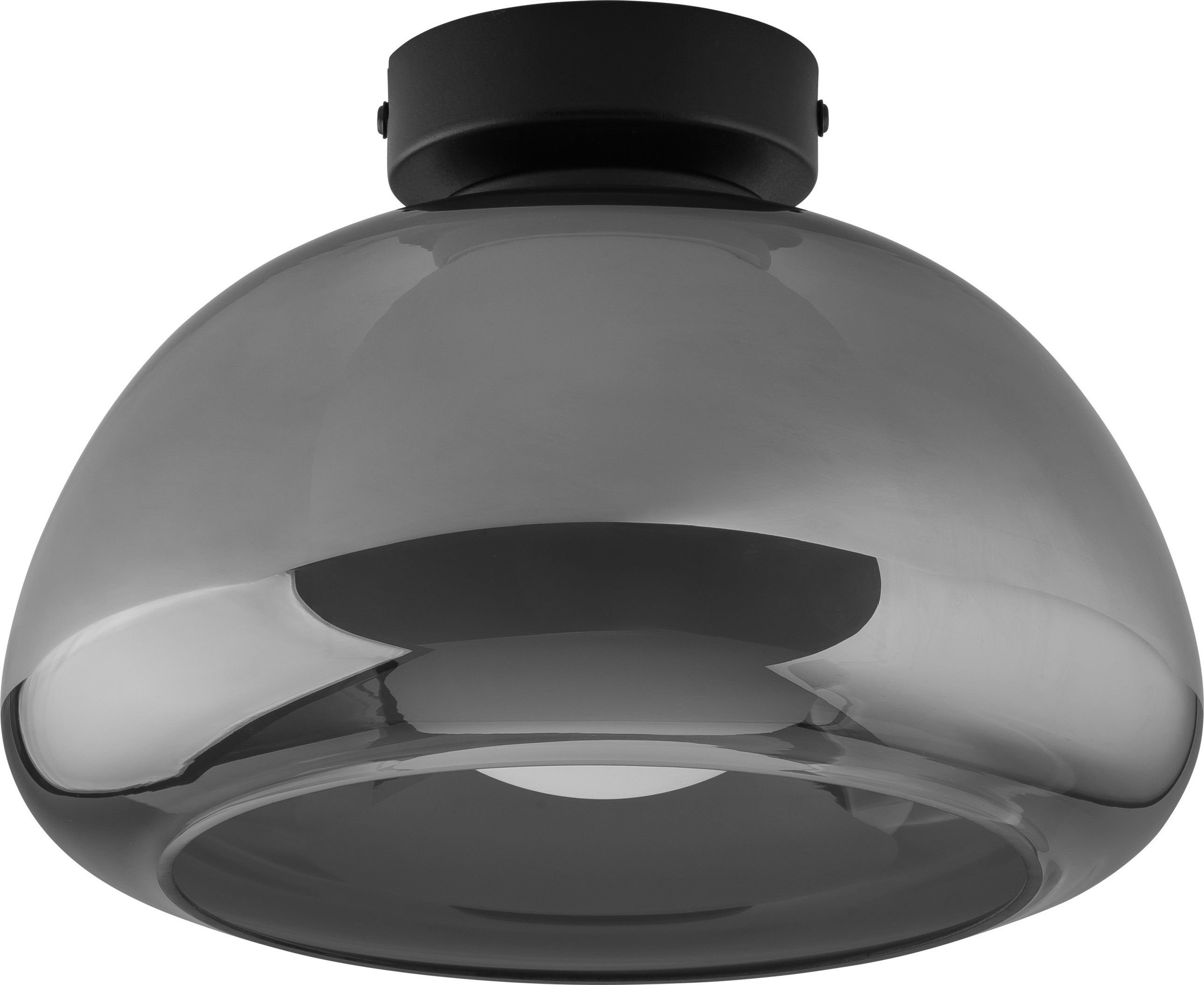 LIVARNO home LED-Wand- und Deckenleuchte, Lampenschirm aus hochwertigem Glas (Grauglas)