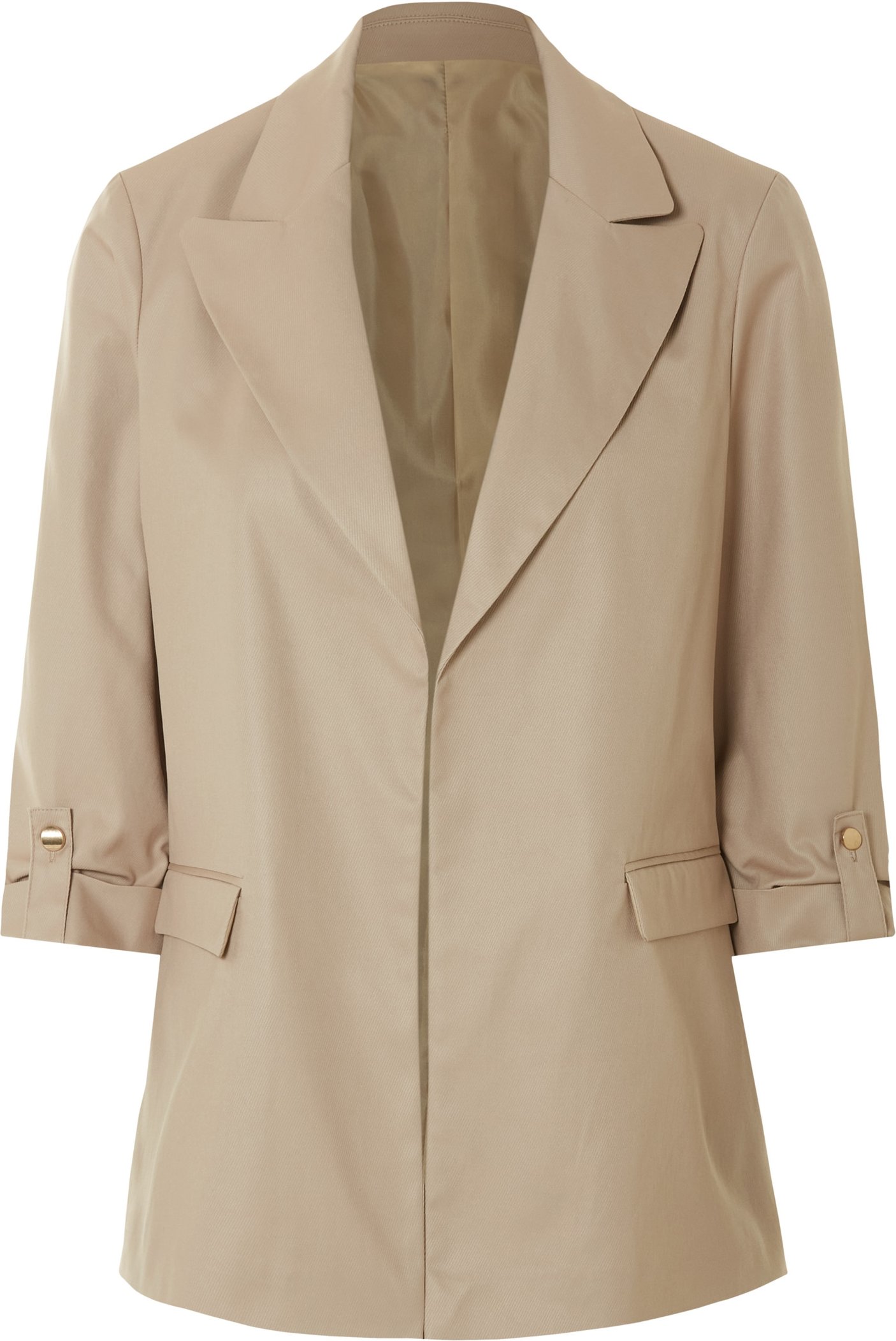 esmara® Damen Blazer, mit Eingrifftaschen (Beige, 36)