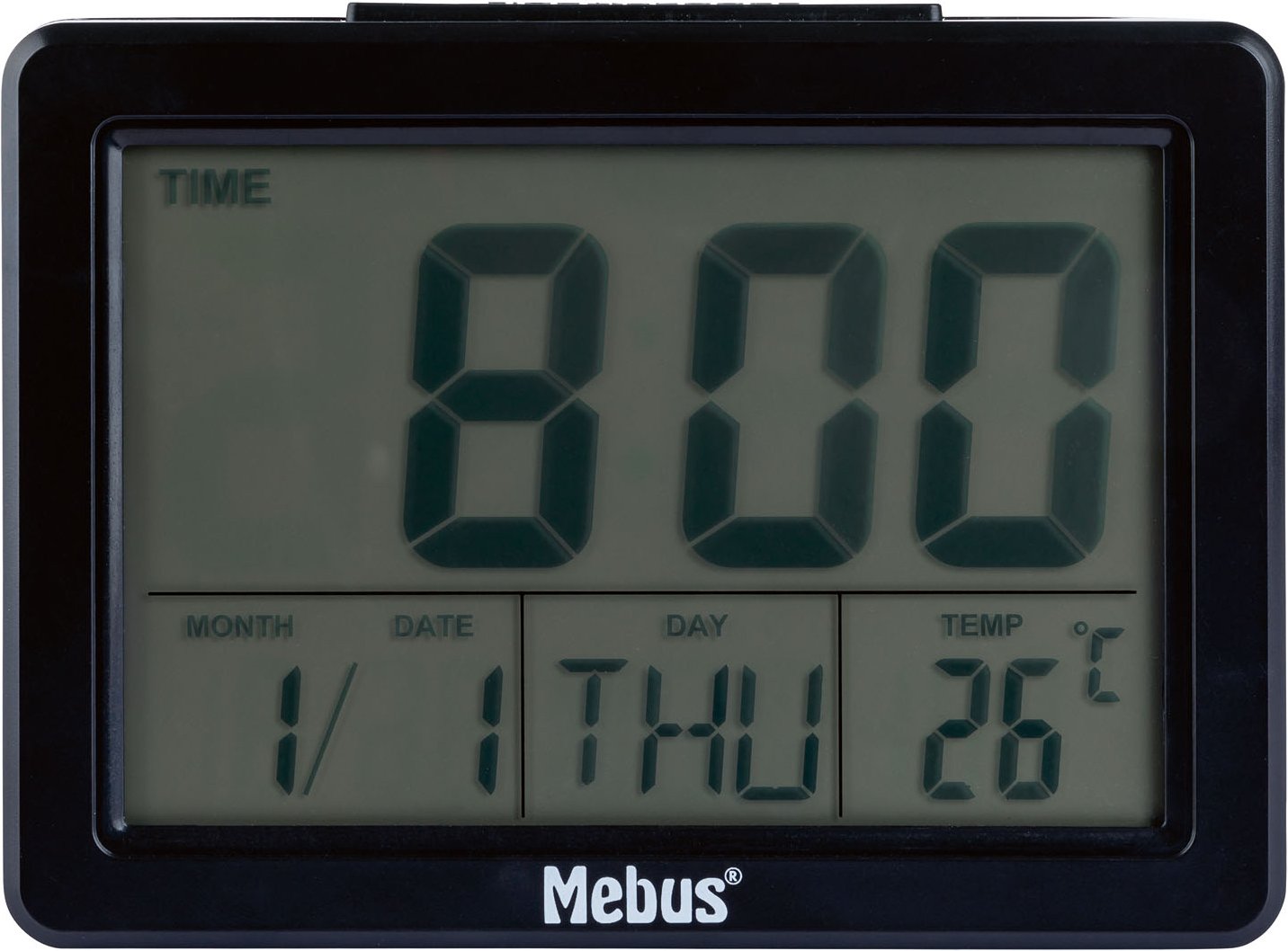 MEBUS Digital Wecker XXL (Schwarz)