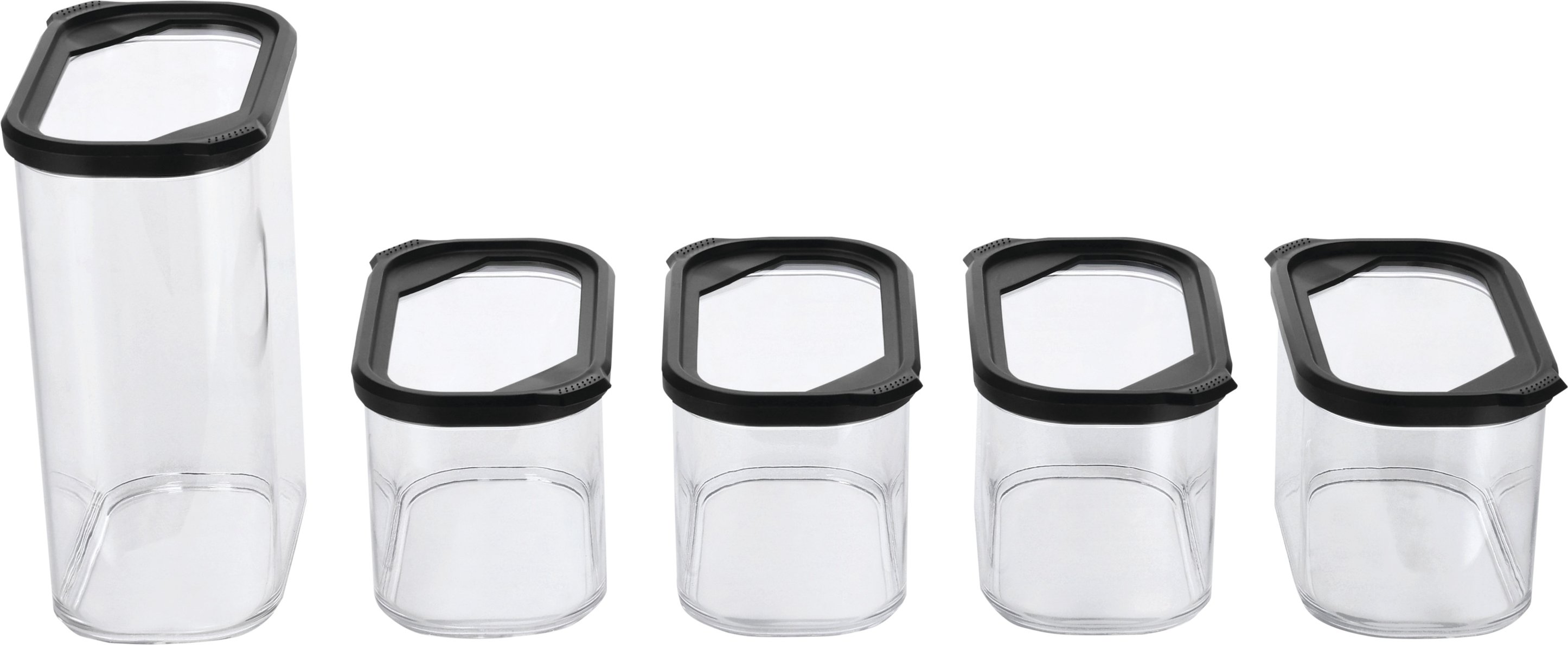 SILVERCREST® Vorratsdosen-Sets 5er (Set 2 Größen/schwarz)""