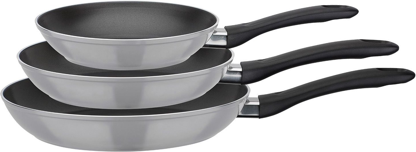 GSW Pfannen-Set Nova 3-tlg 20-24-28 cm (Grau)""