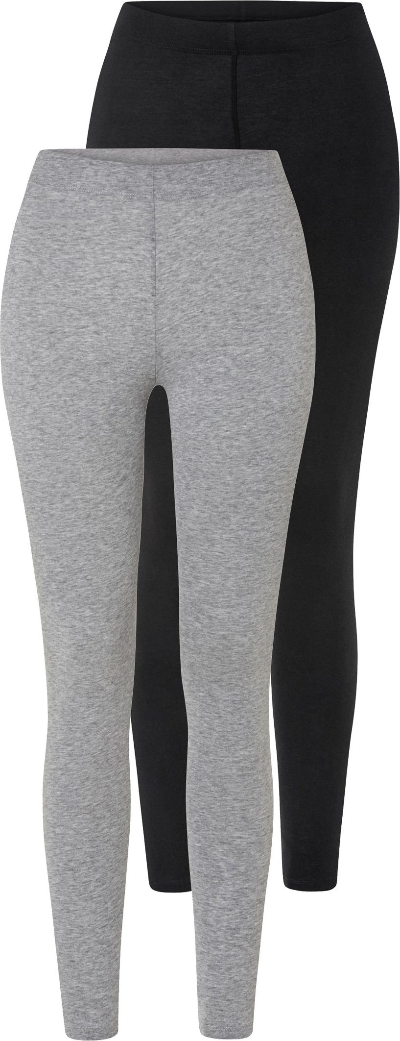 Thumbnail - esmara® Damen Leggings 2er (schwarz/grau, S (36/38))