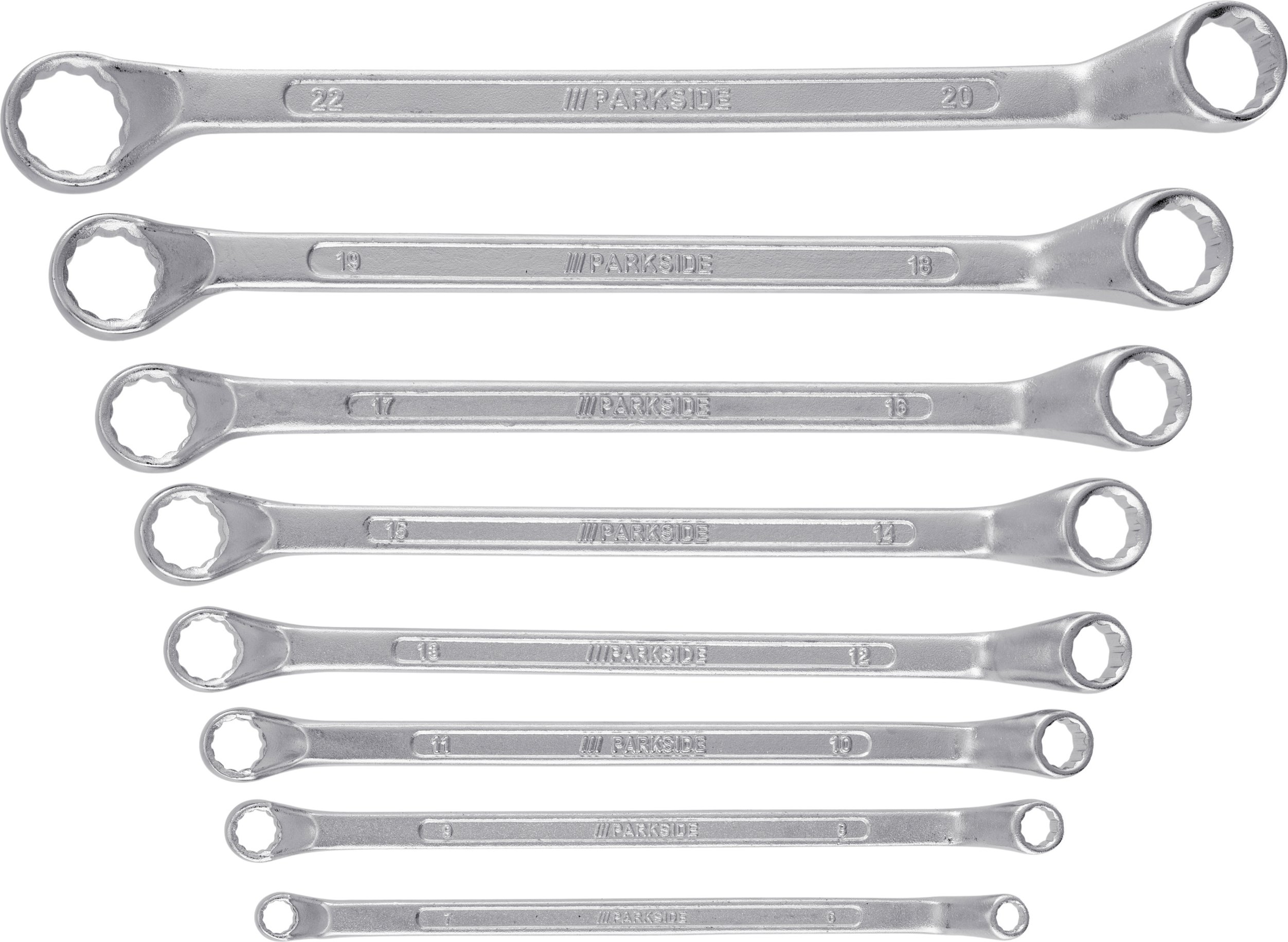 PARKSIDE® Ring- / Gabel-Ring- / Maulschlüsselsatz 8 teilig (Ringschlüssel)