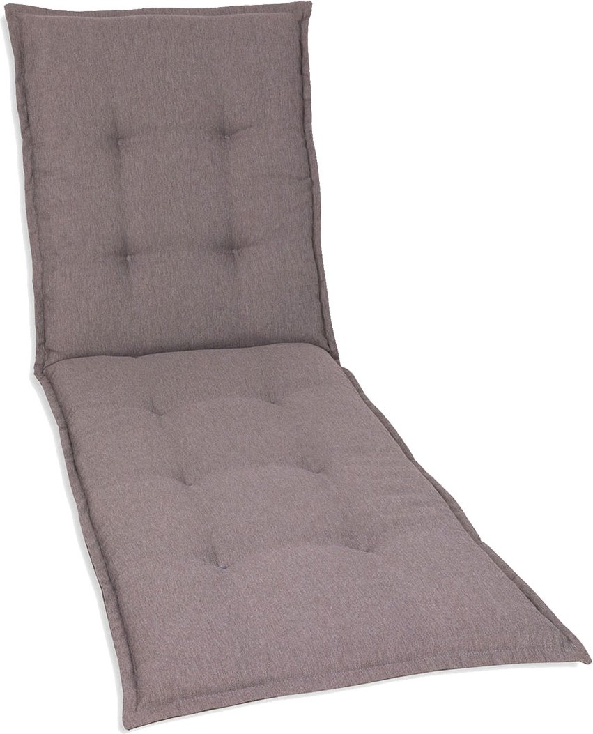 GO-DE Textil Gartenauflage Uni, taupe, Liegenauflage (Liegenauflage, Taupe)