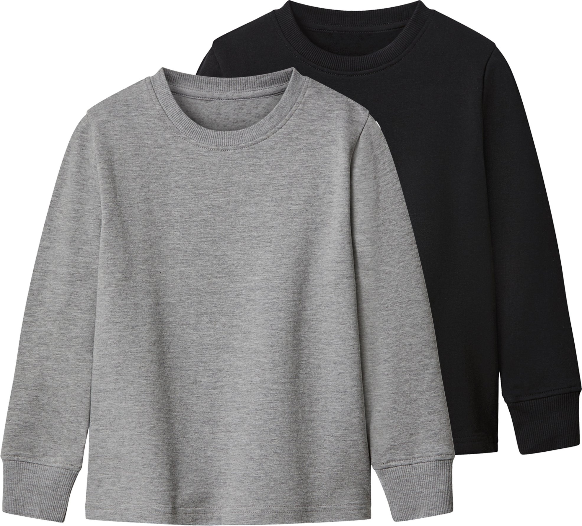 Thumbnail - lupilu® Kinder Thermo-Langarmshirts, 2 Stück (Schwarz/Grau, 110/116)