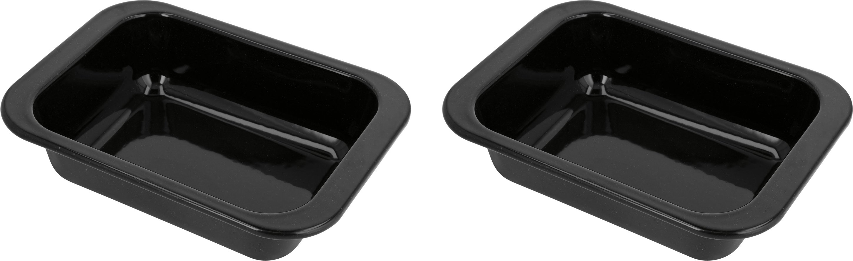 SILVERCREST® Brat- und Auflaufform groß/ Brat- und Backform Emaille (2er Set Grill-Ofenbackform)